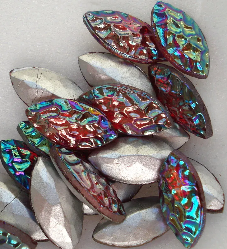 15x7mm (3146) Siam AB Nugget Top Marquise Navette