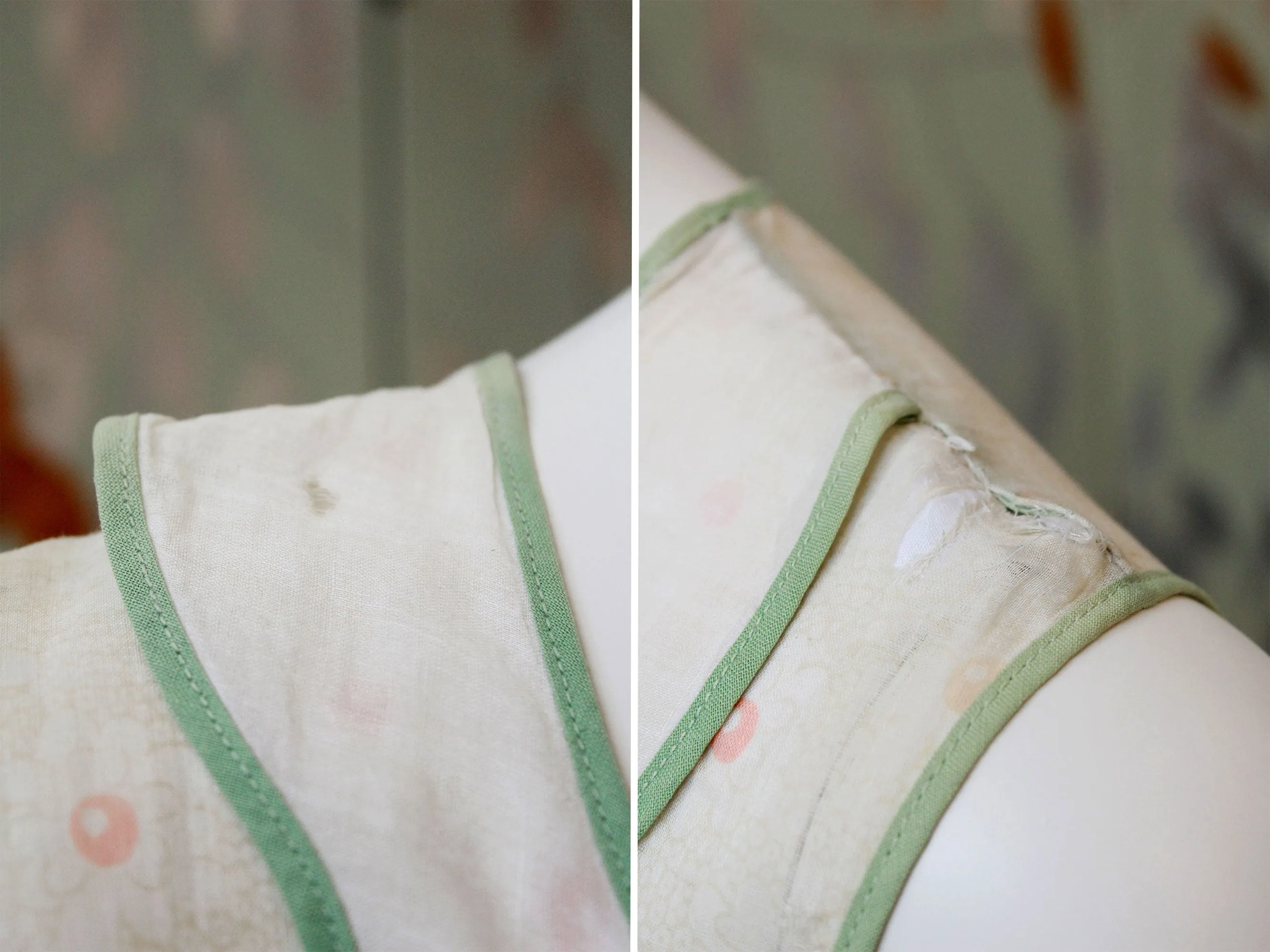1920s Green Floral Day Dress XS, Flapper Summer Dress, Daytime Summer Dress with Fabric Belt, Wounded Bird