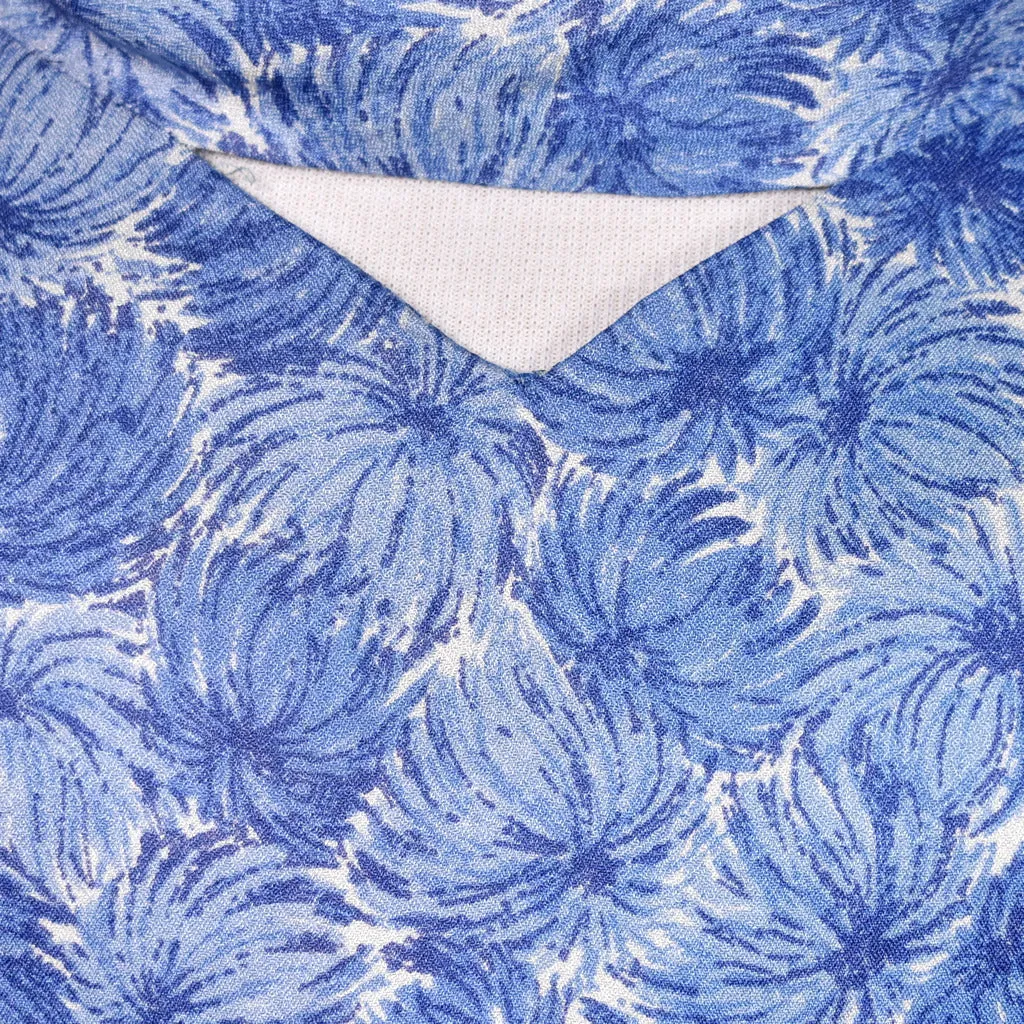 1950s Blue Pom Pom Swing Dress