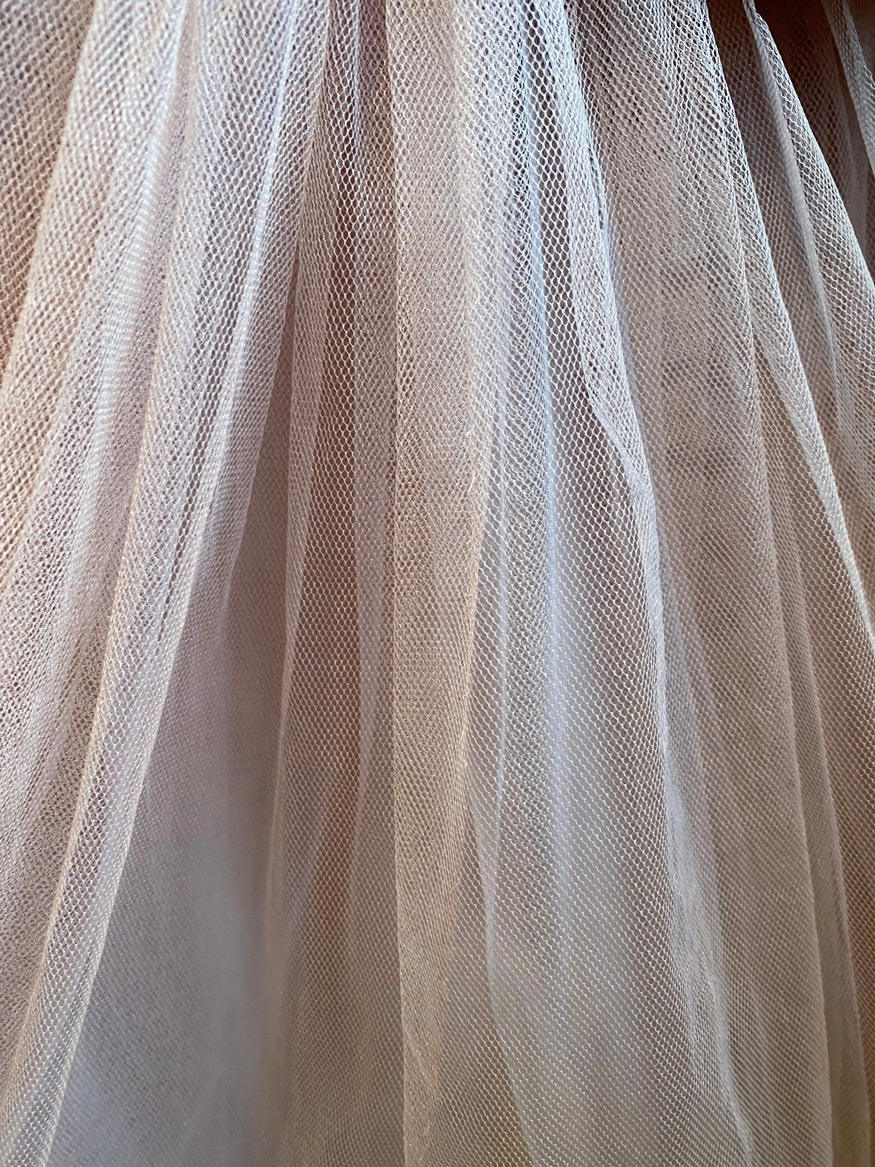 1950's Dusty Rose Glamour Cocktail Dress In Alencon Lace And Tulle / Waist 27