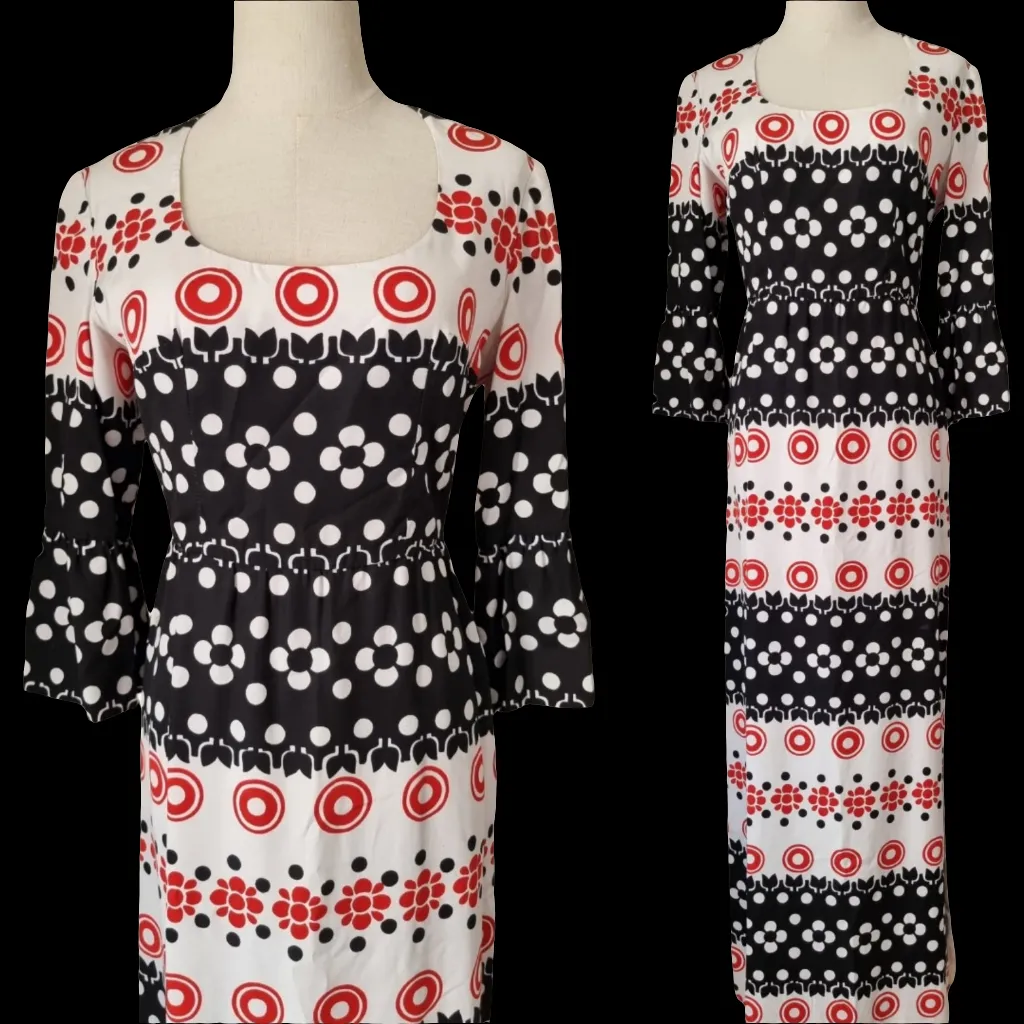 1960s Hardy Amies Maxi Dress M