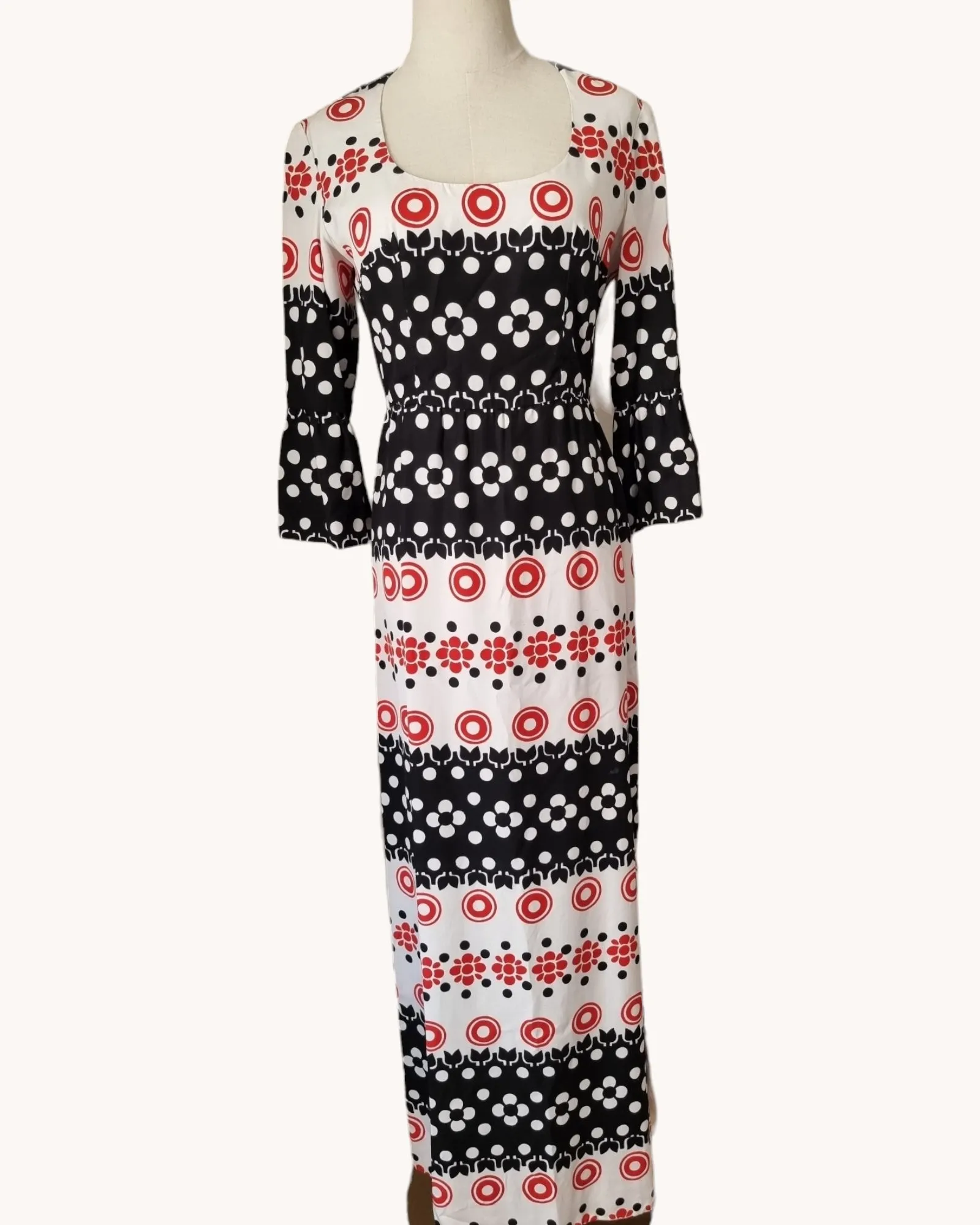 1960s Hardy Amies Maxi Dress M
