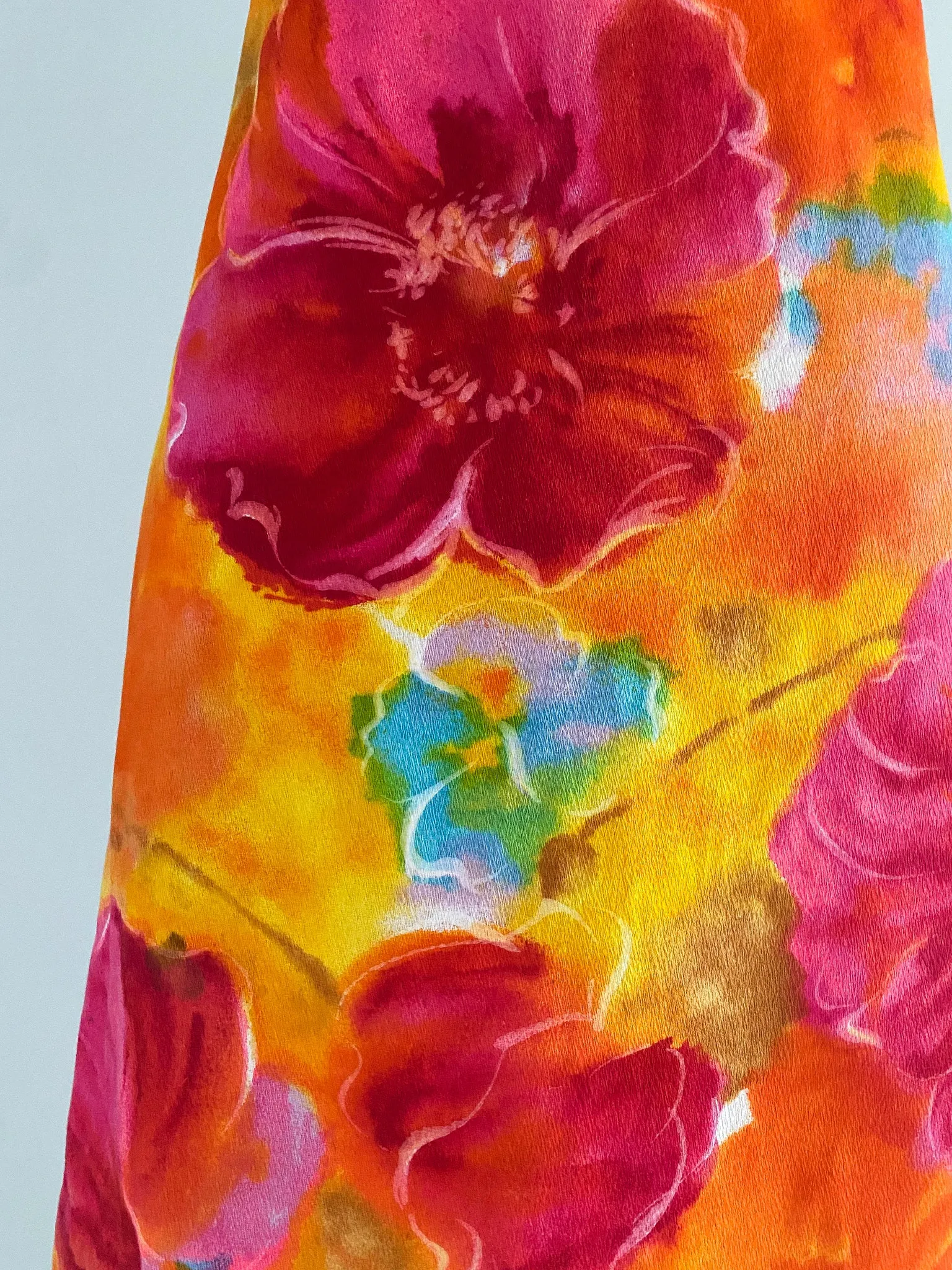 1960's Lauhala Made In Hawaii Floral Cotton Shift Dress / Sz M/L