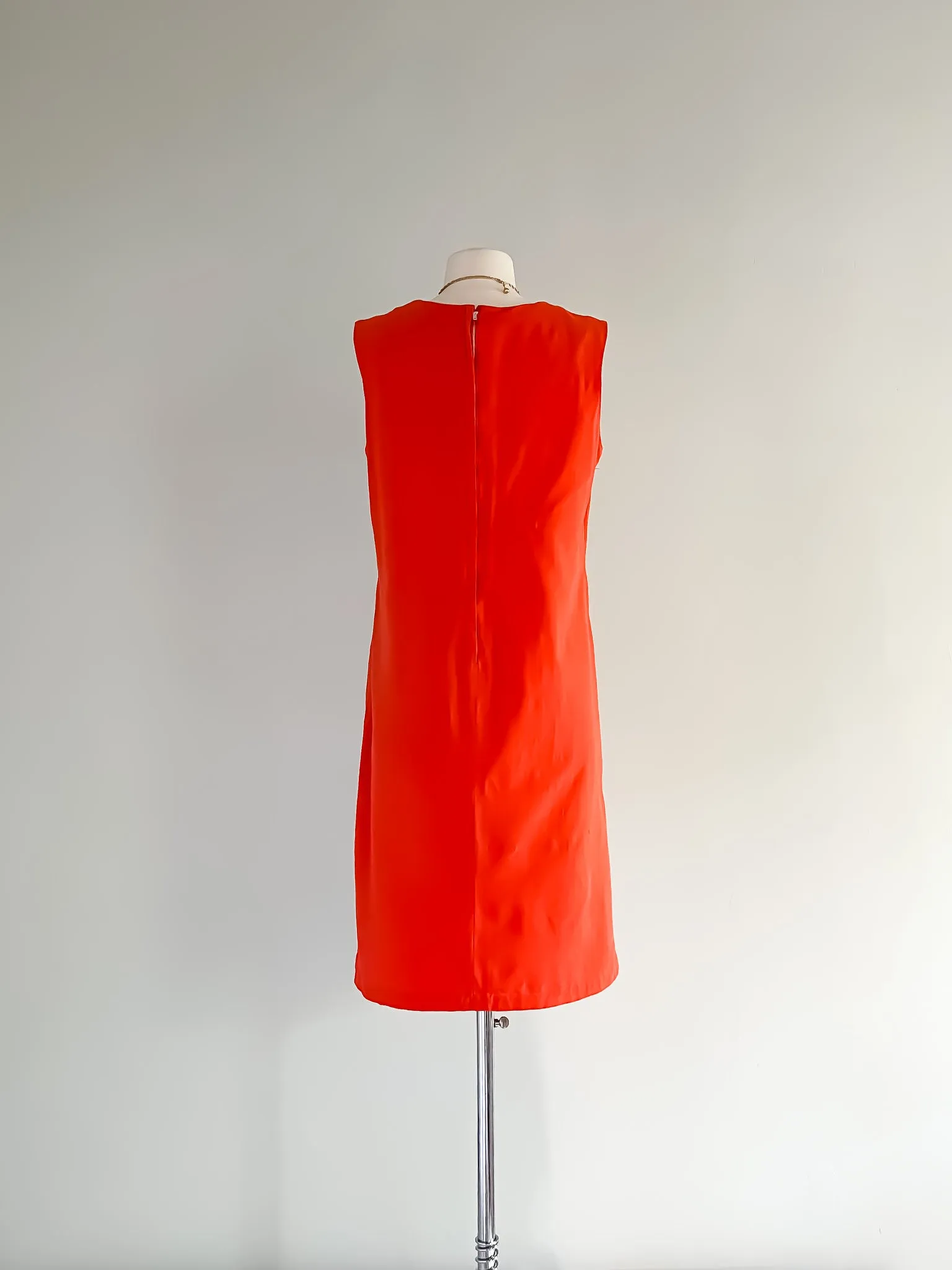 1960's Owl Embroidered Shift Dress / Sz M