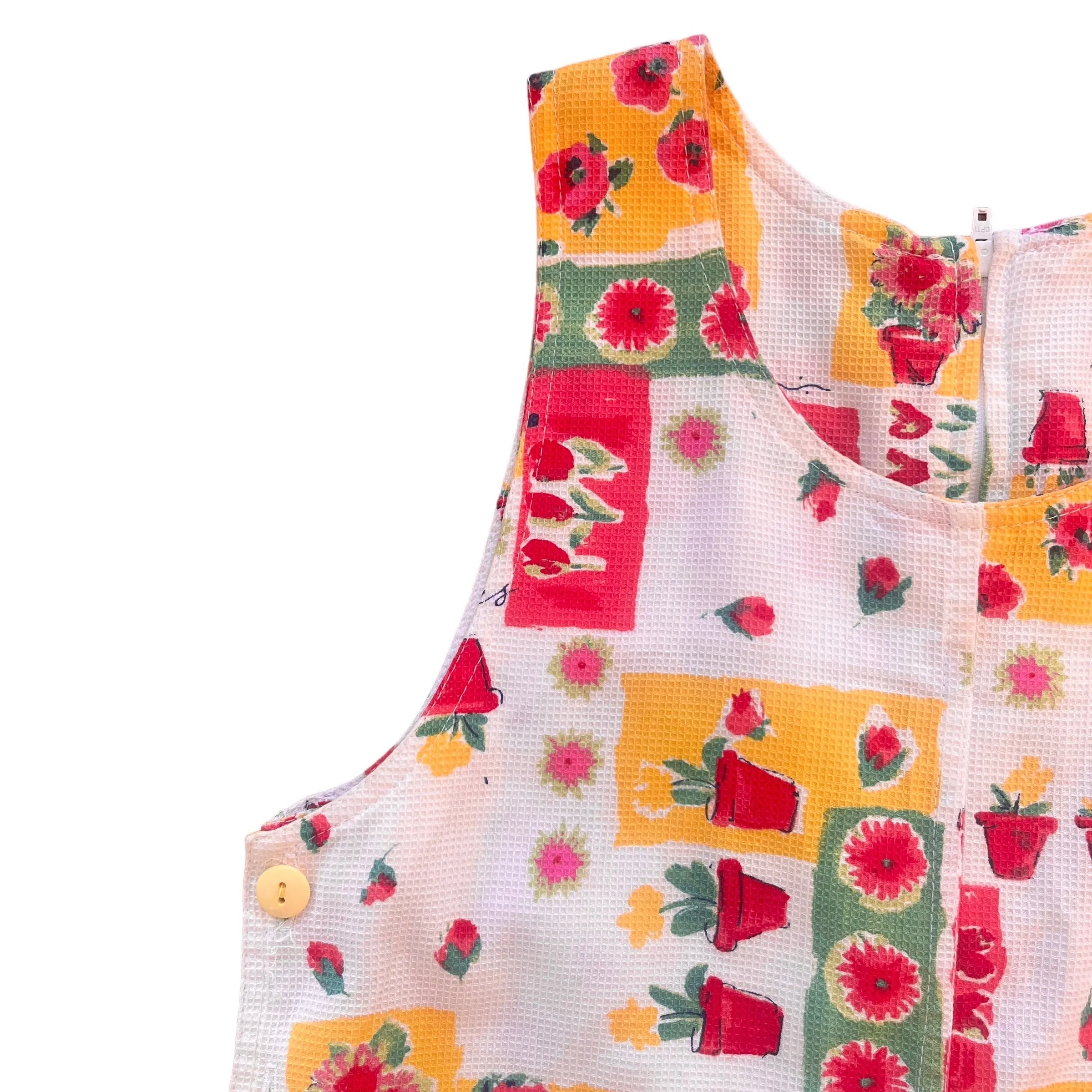 1960's Printed Summer Dress / 8-10Y