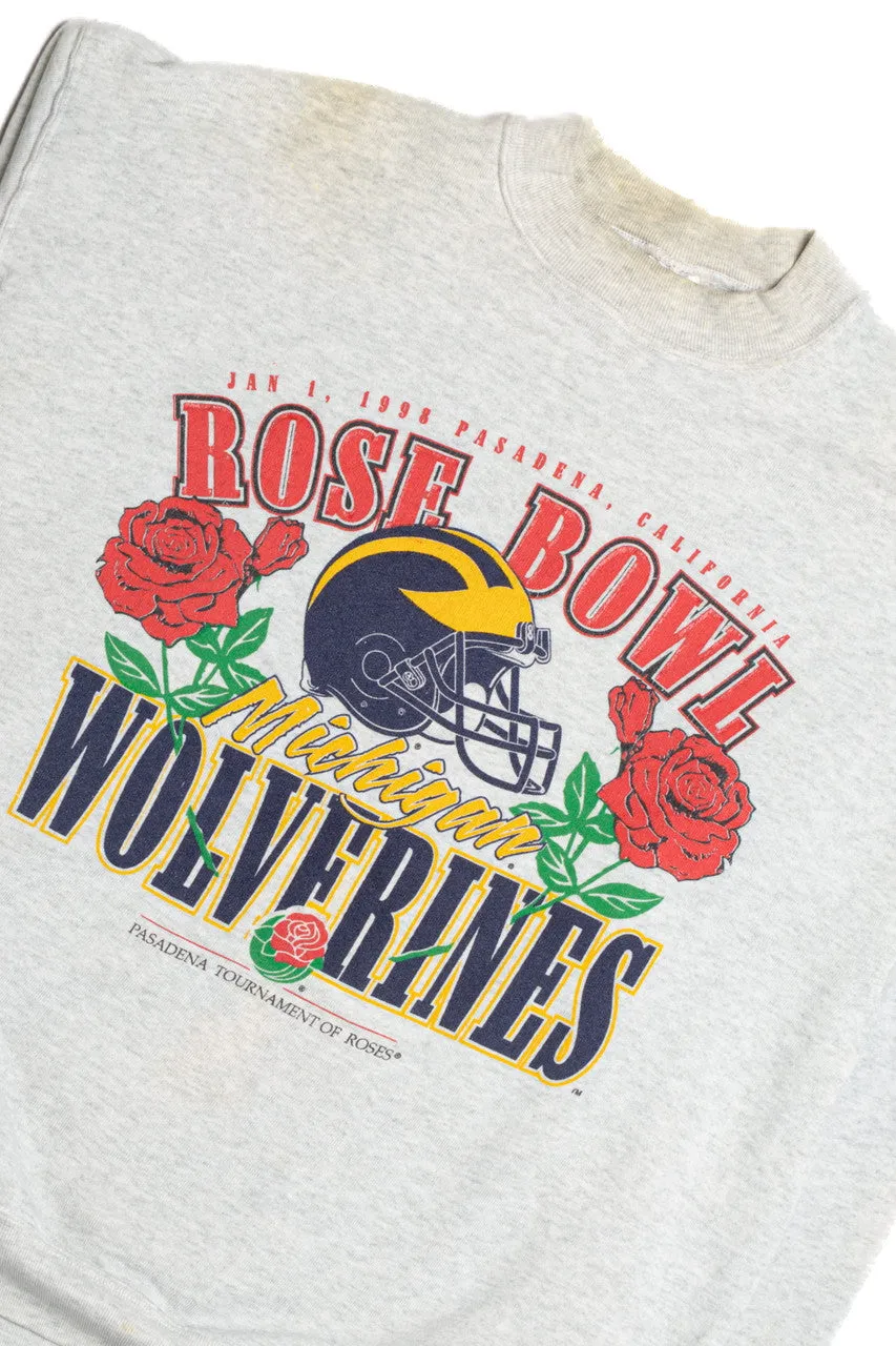 1998 Michigan Rose Bowl Wolverines Sweatshirt 9339