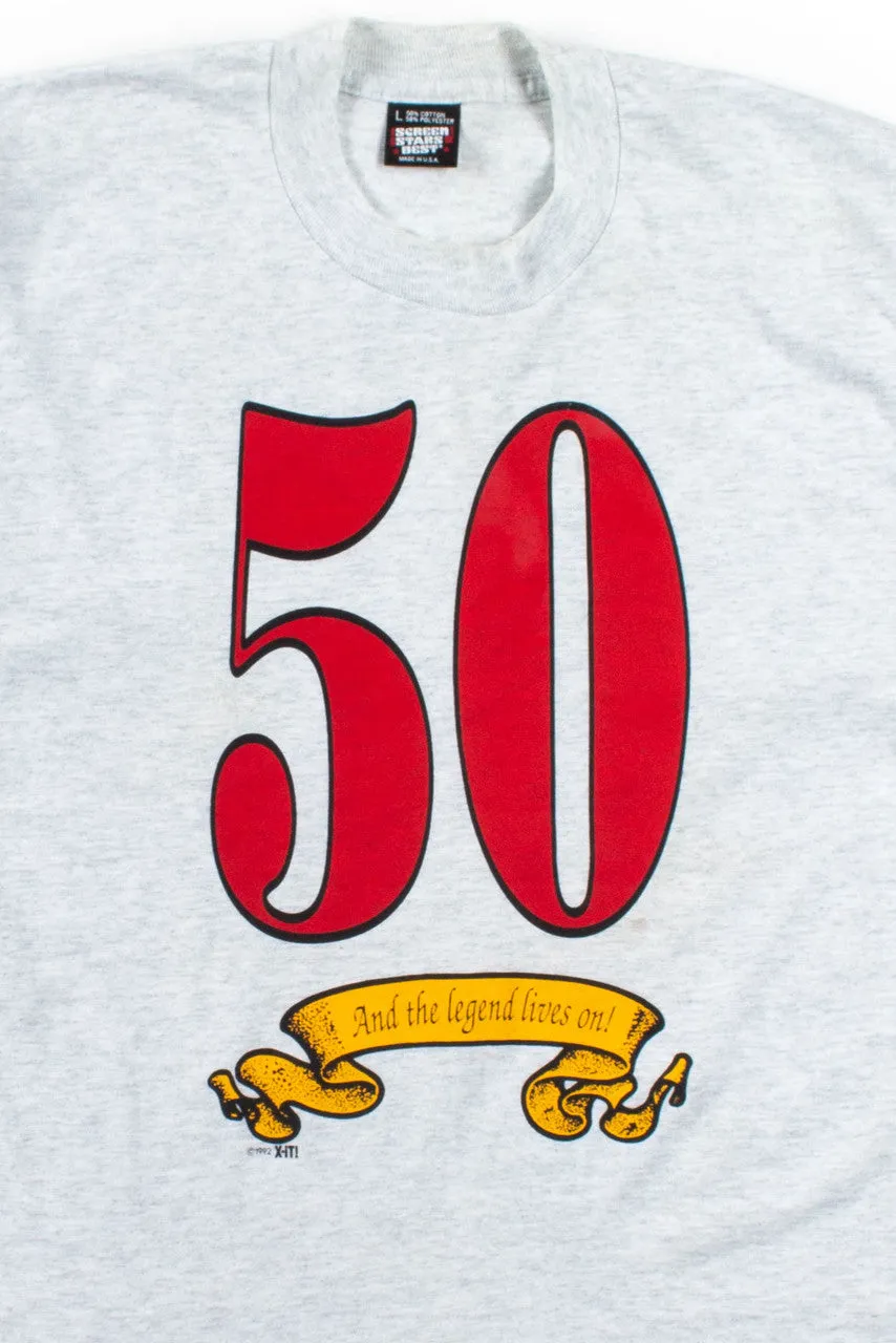 50: And The Legend Lives On T-Shirt (1992, Single Stitch)