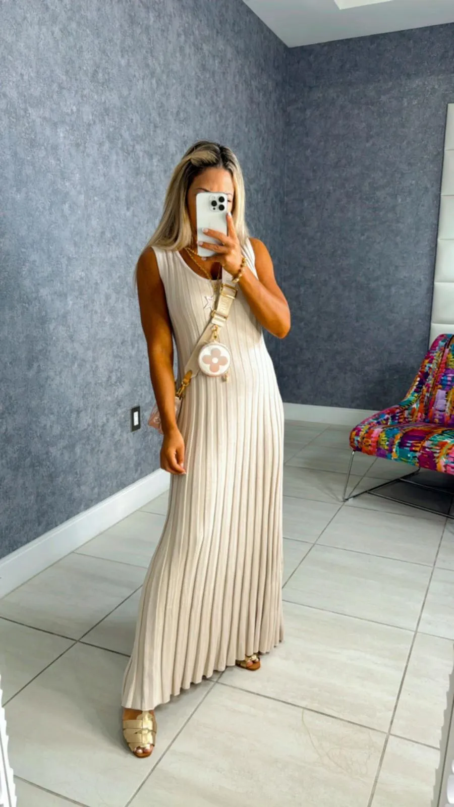 7757 Ribbed knit sleeveless dress