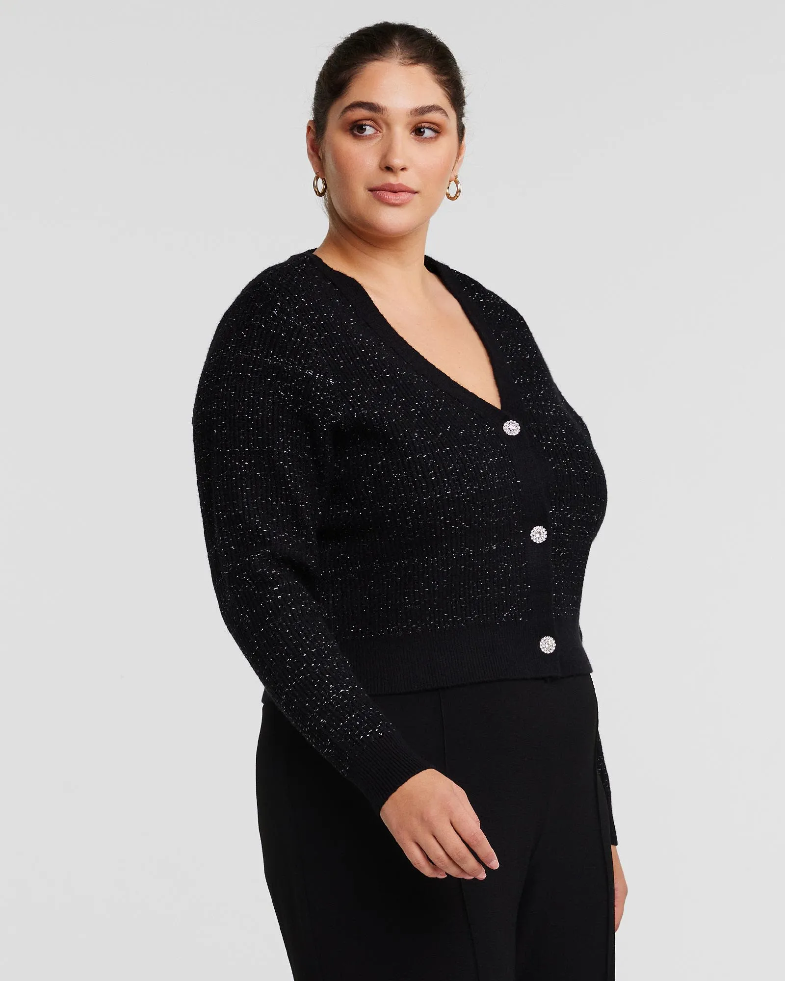 Abbey Cardigan | Black/Silver