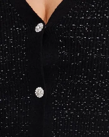 Abbey Cardigan | Black/Silver
