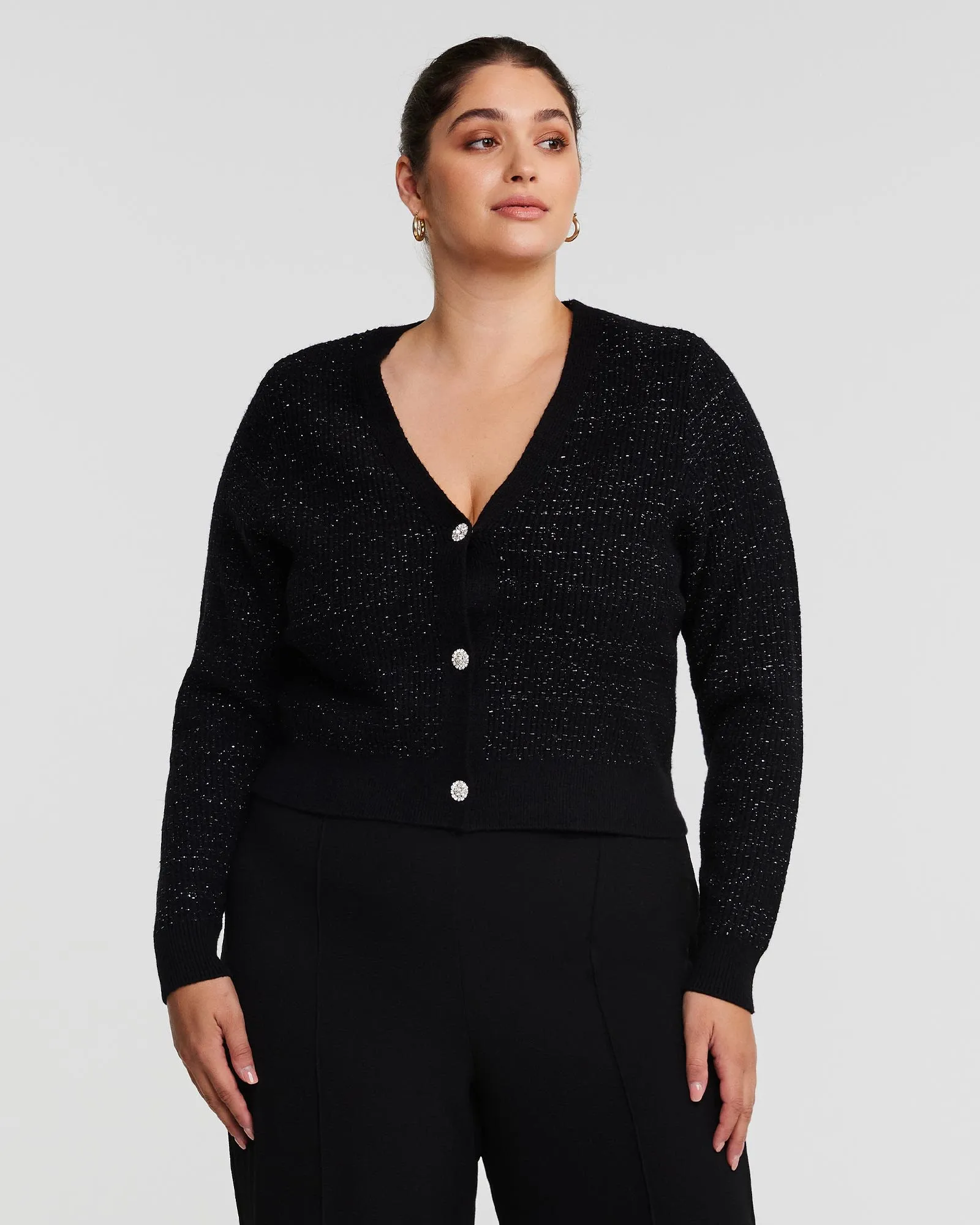 Abbey Cardigan | Black/Silver