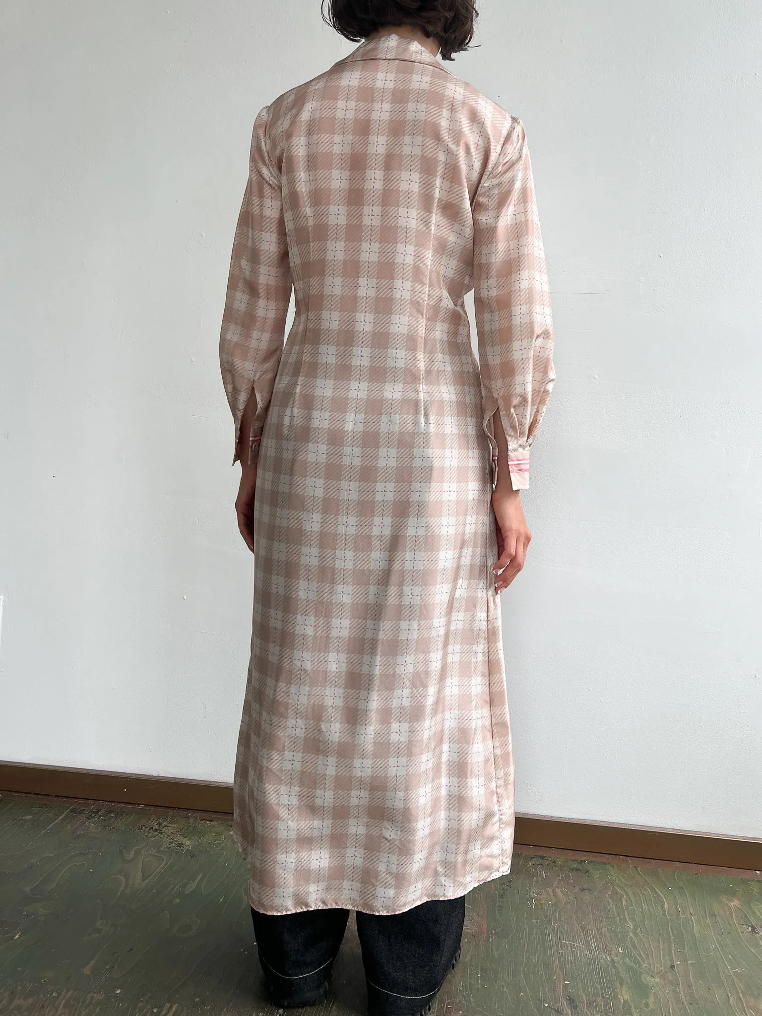 Alberta Ferretti Silk Plaids Dress (M)
