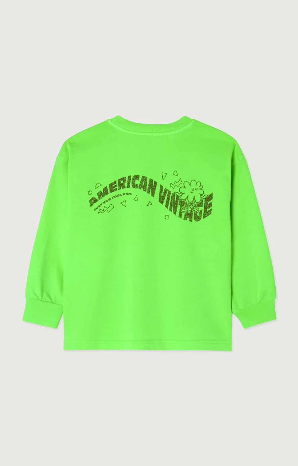 American Vintage / Long Sleeve T-Shirt / Fizvalley / Absinthe Fluo
