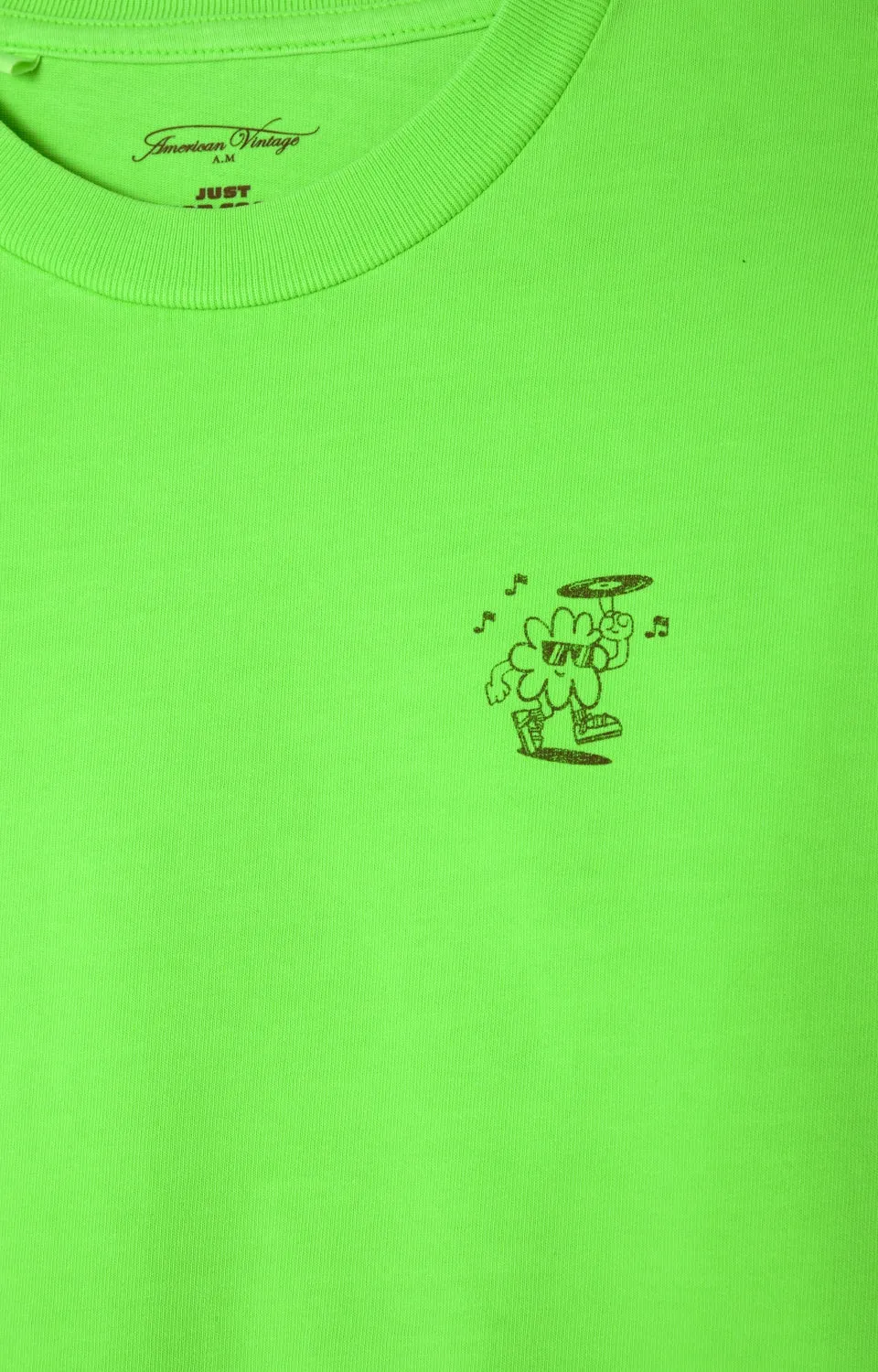 American Vintage / Long Sleeve T-Shirt / Fizvalley / Absinthe Fluo