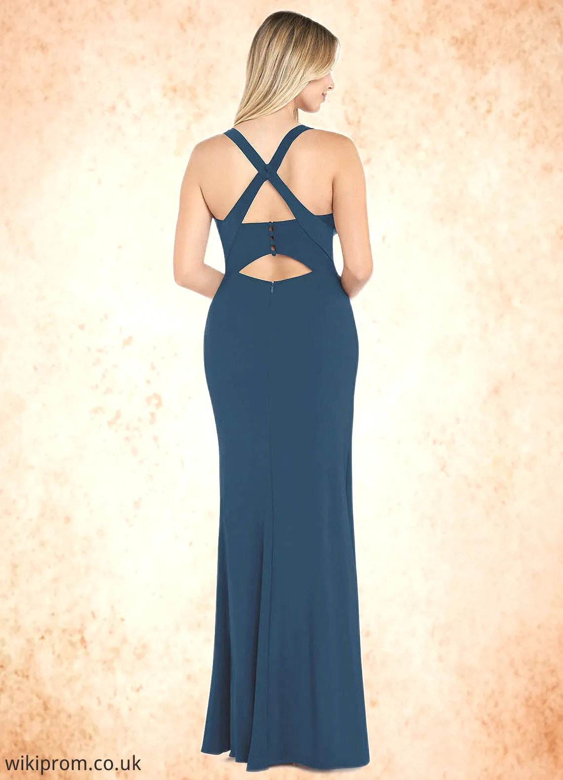 Ashleigh Mermaid Luxe Knit Floor-Length Dress Neptune SWKP0022747
