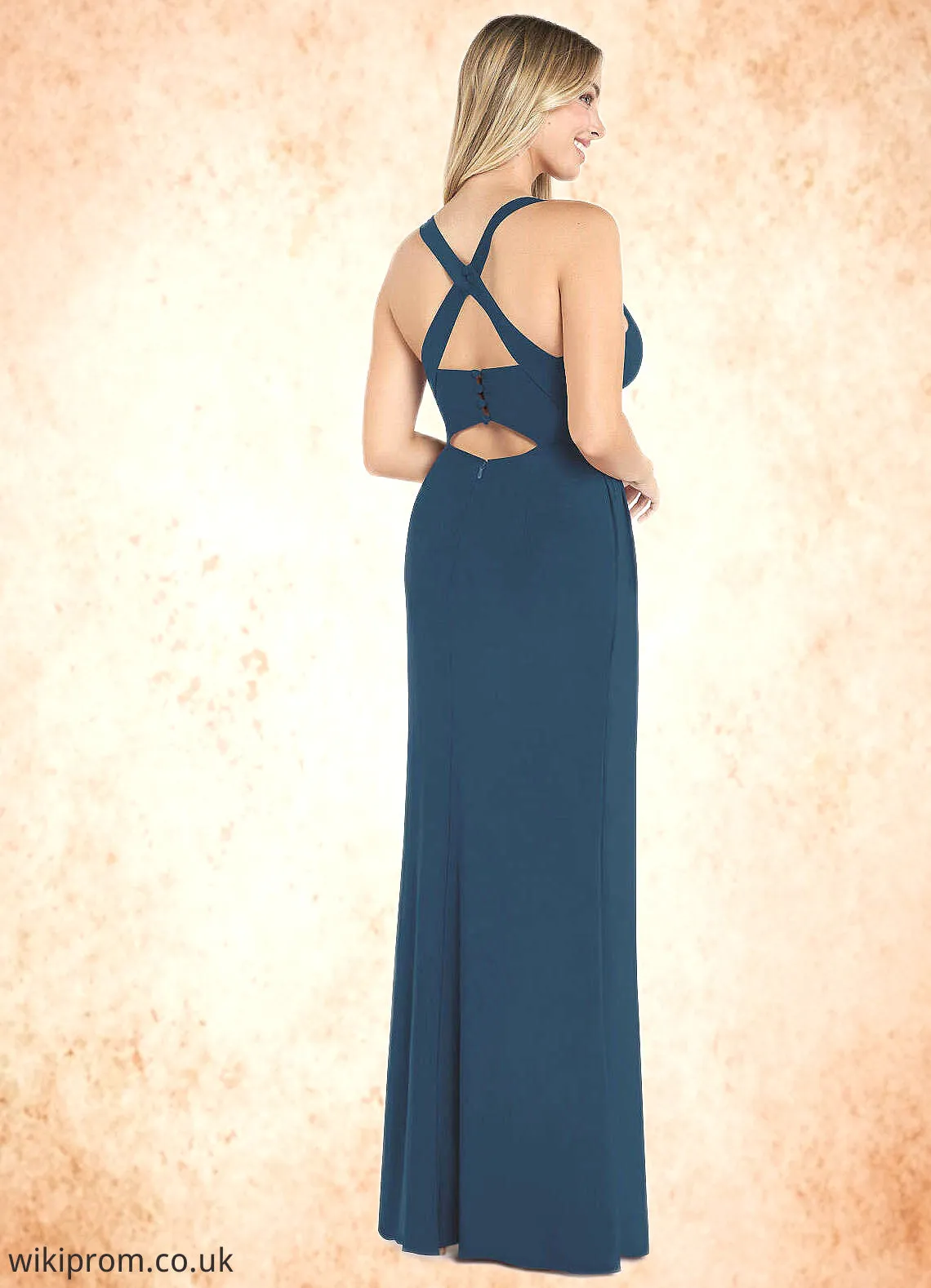 Ashleigh Mermaid Luxe Knit Floor-Length Dress Neptune SWKP0022747