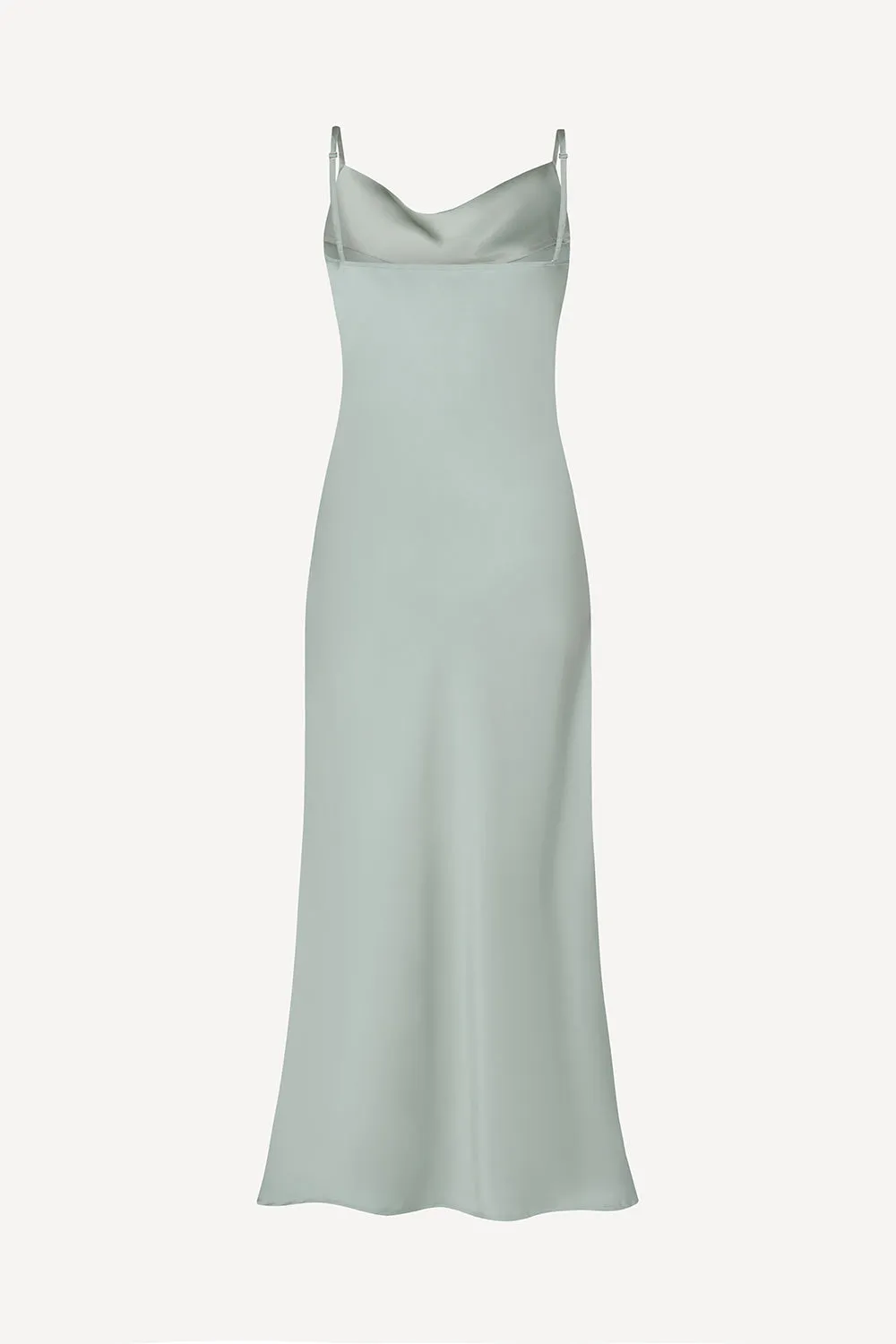 Aurelia sage satin slip dress