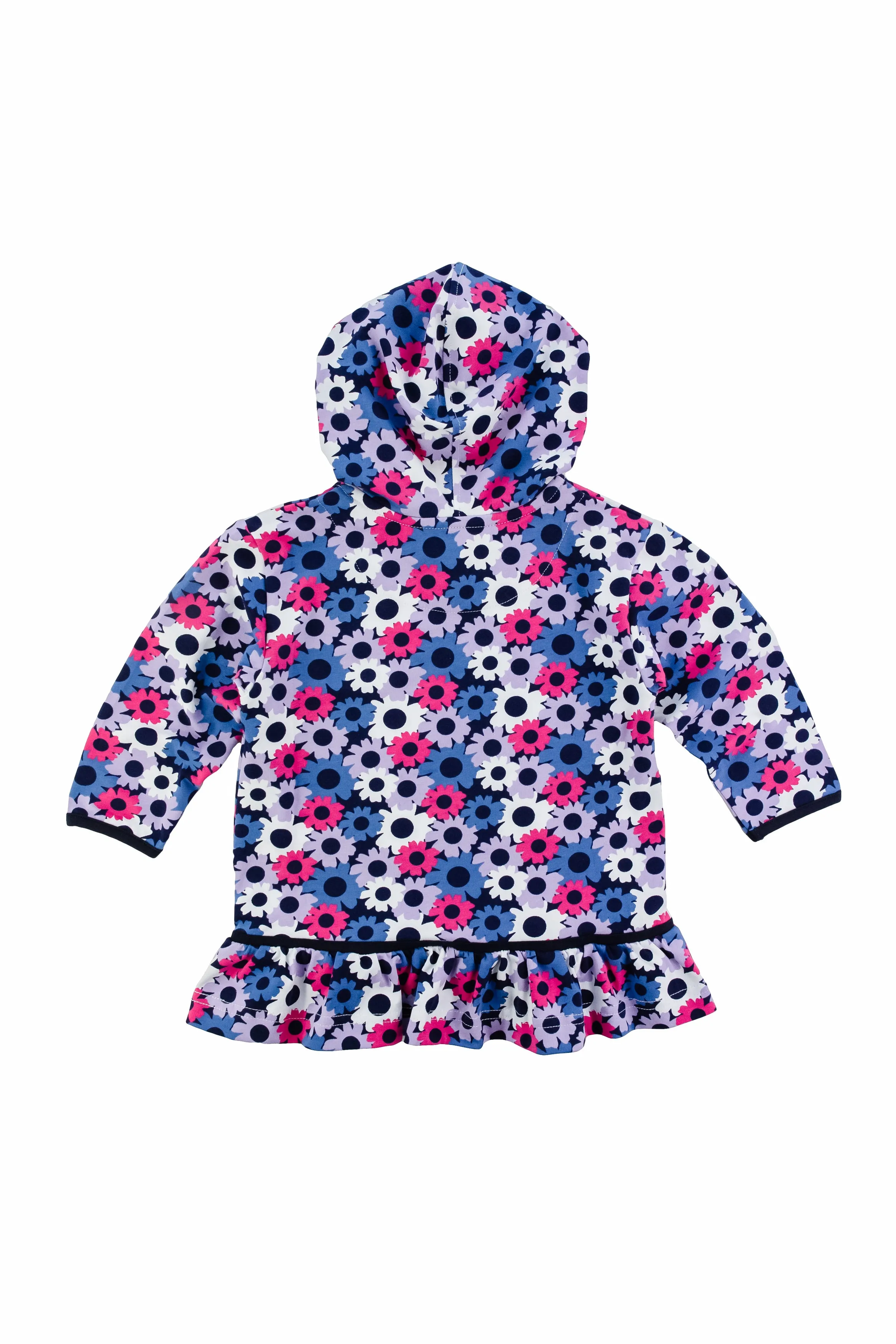 Autumn Wildflowers Print Knit Hoodie