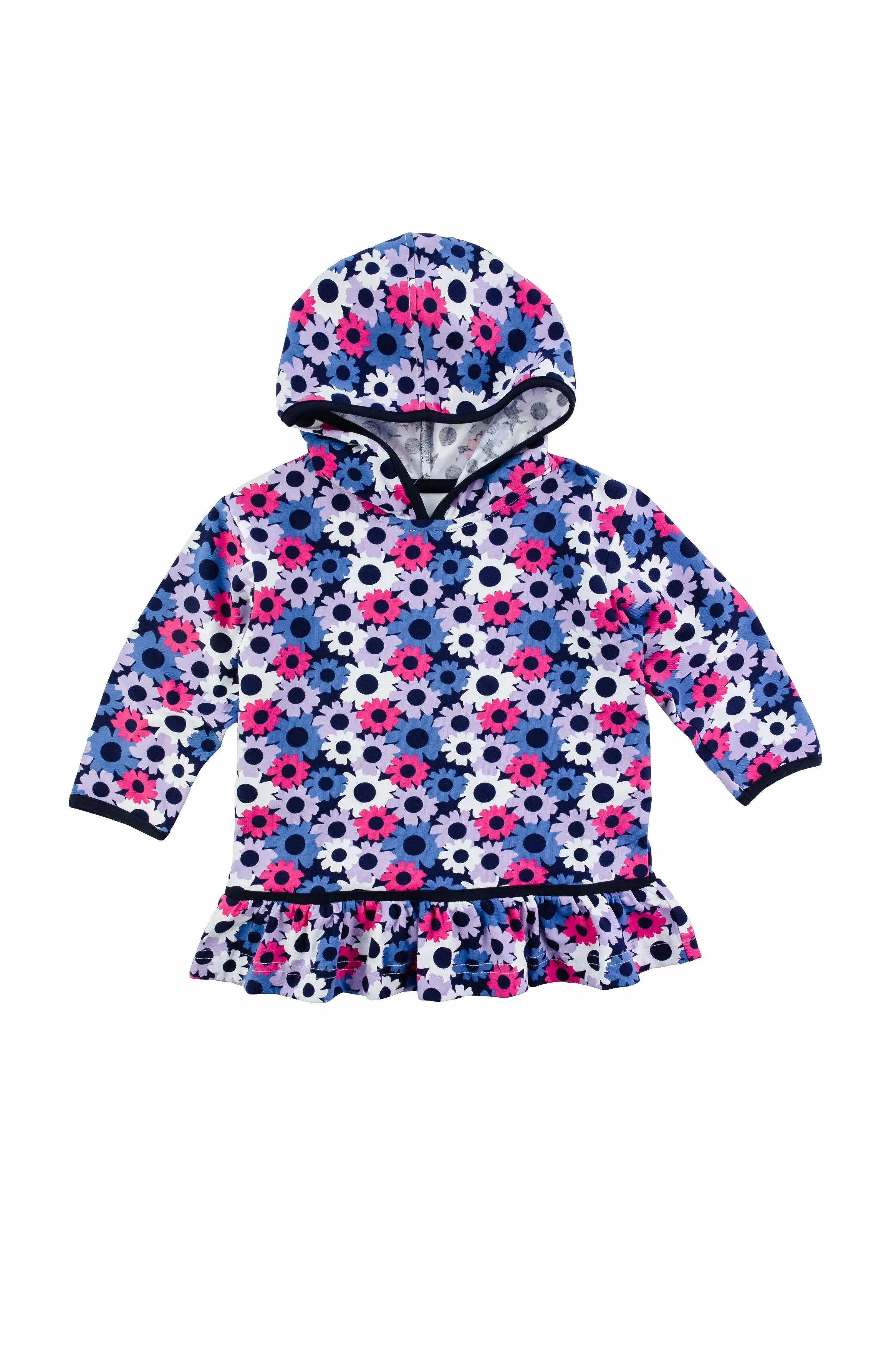 Autumn Wildflowers Print Knit Hoodie