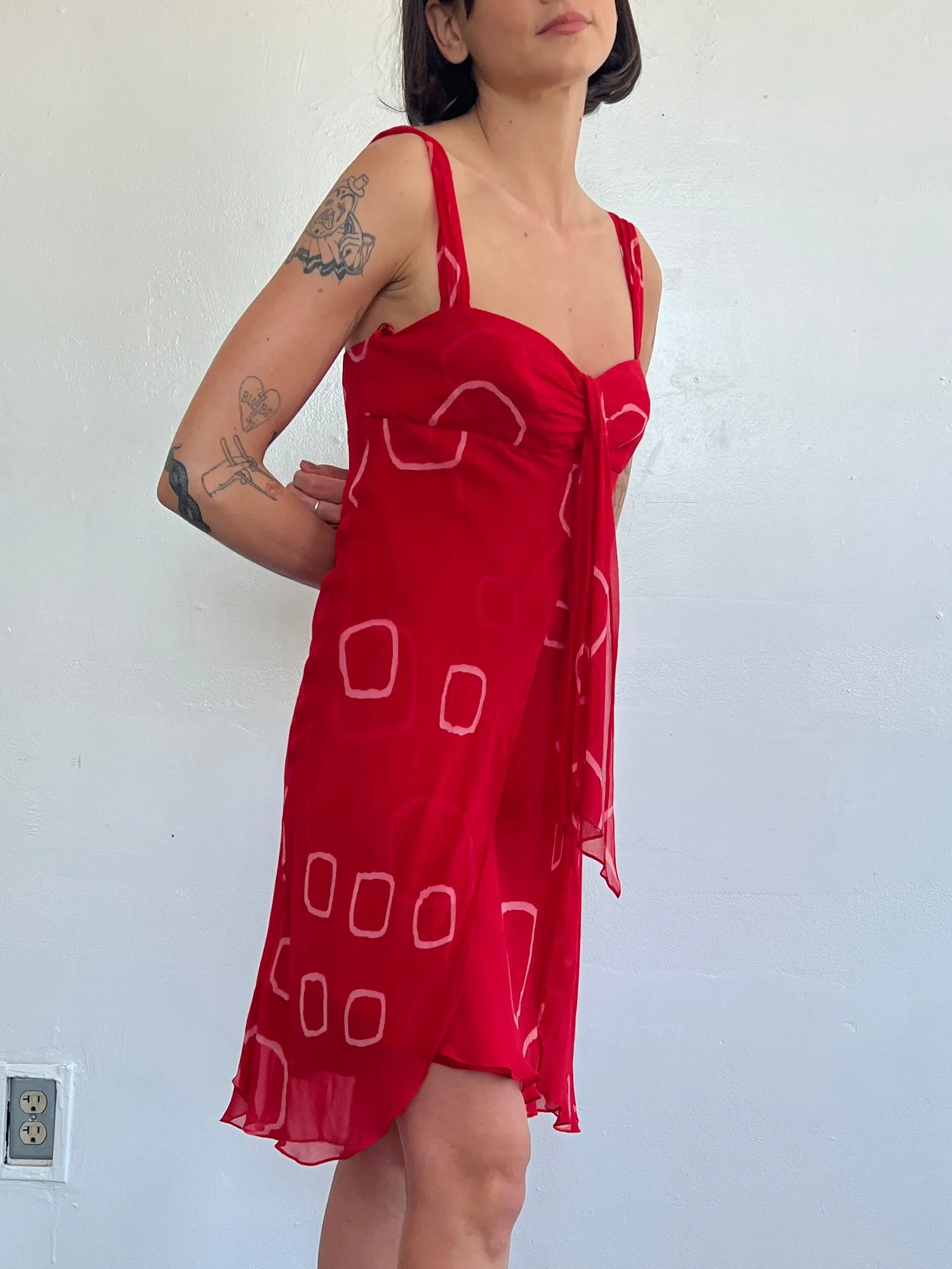 BCBG Silk Batik Dress (M)