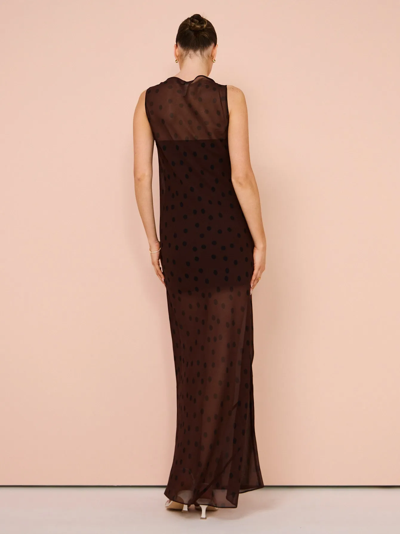 Bec & Bridge Turner Boatneck Maxi Dress in Chocolate/Black