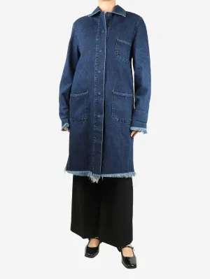 Blue denim overcoat - size XS