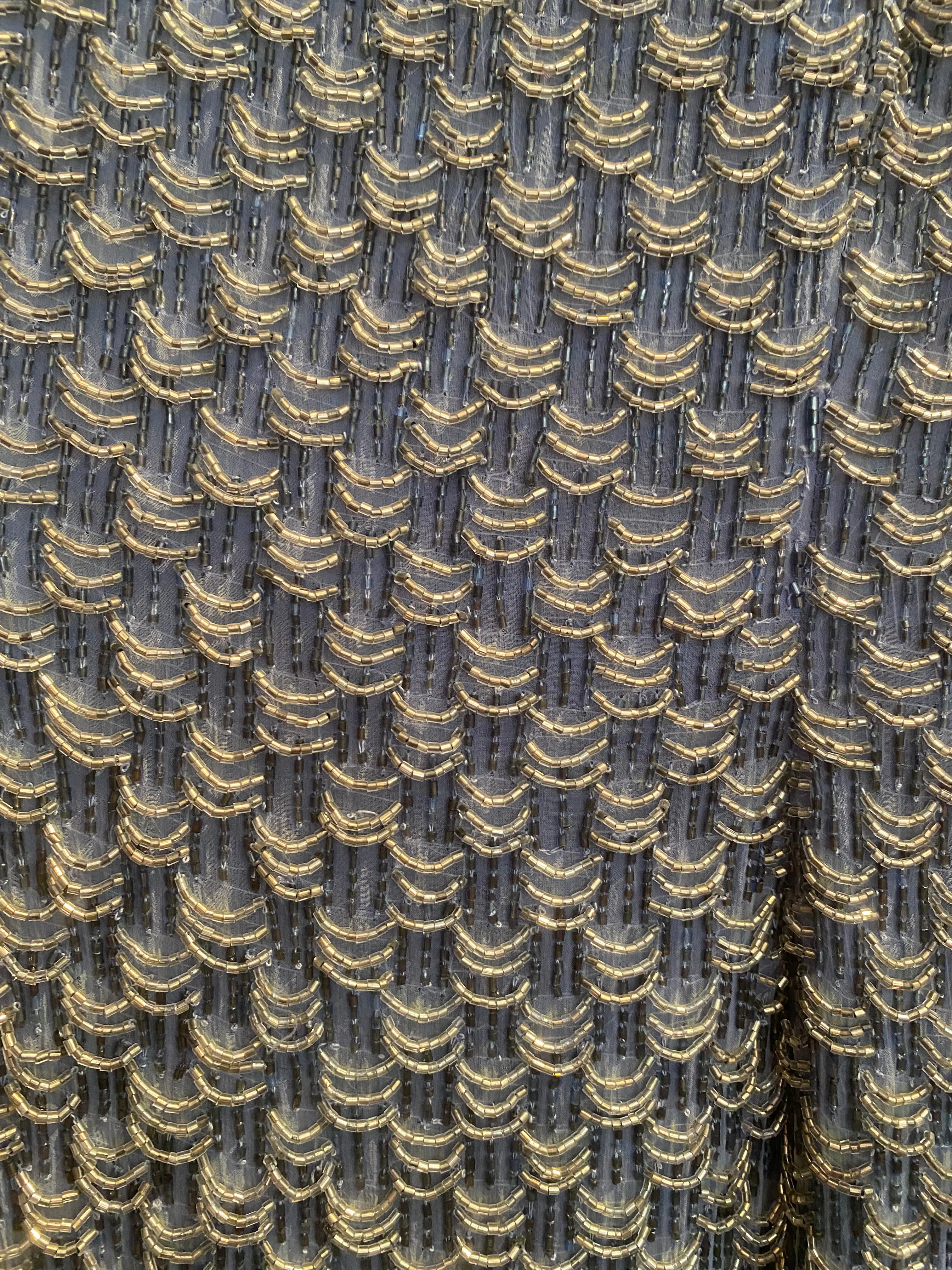 BLUE STEEL Chic 1980's Beaded Cocktail Dress / Small