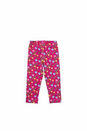 Candy Hearts Flower Print Knit Legging