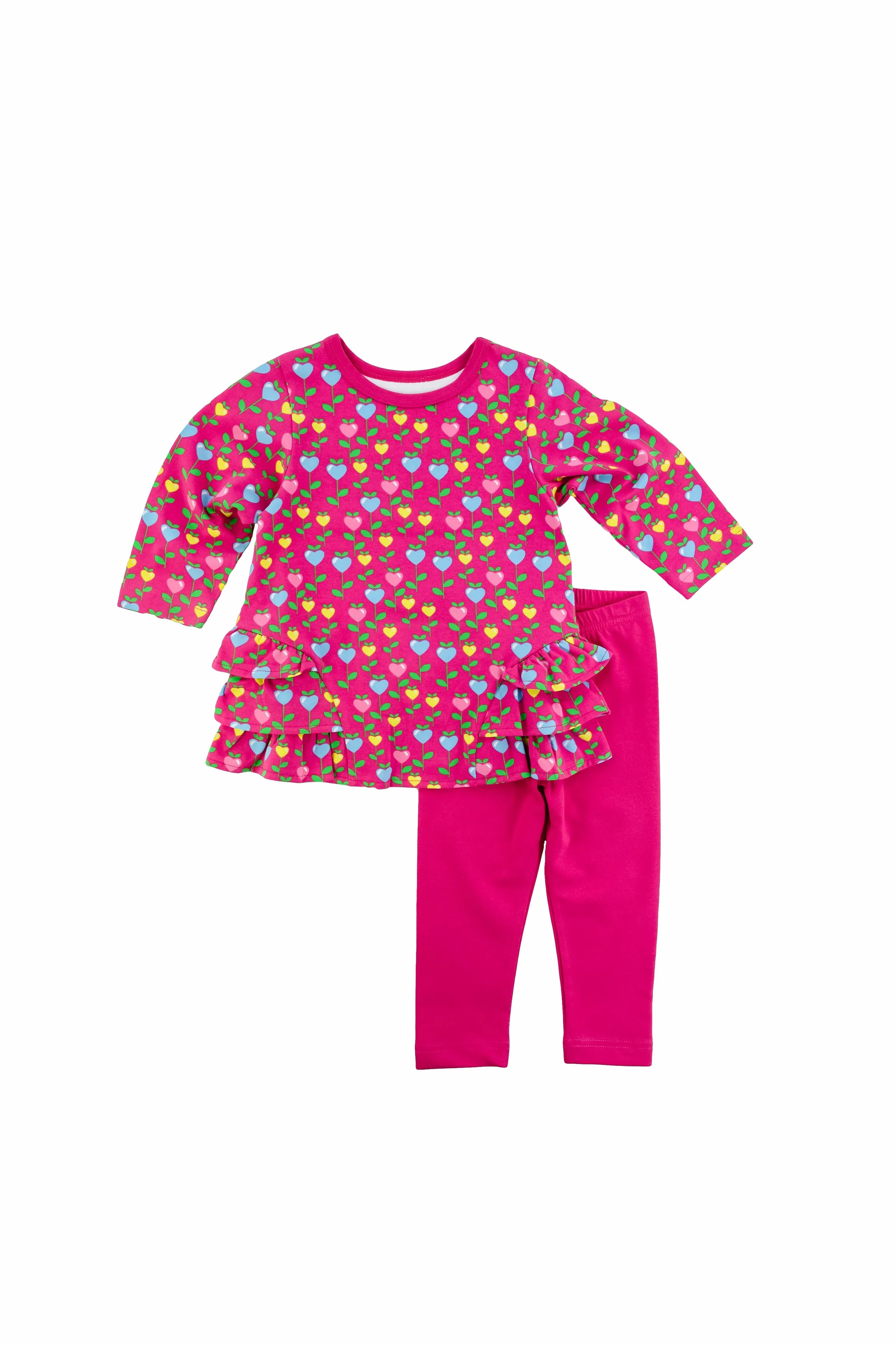 Candy Hearts Flower Print Knit Tunic