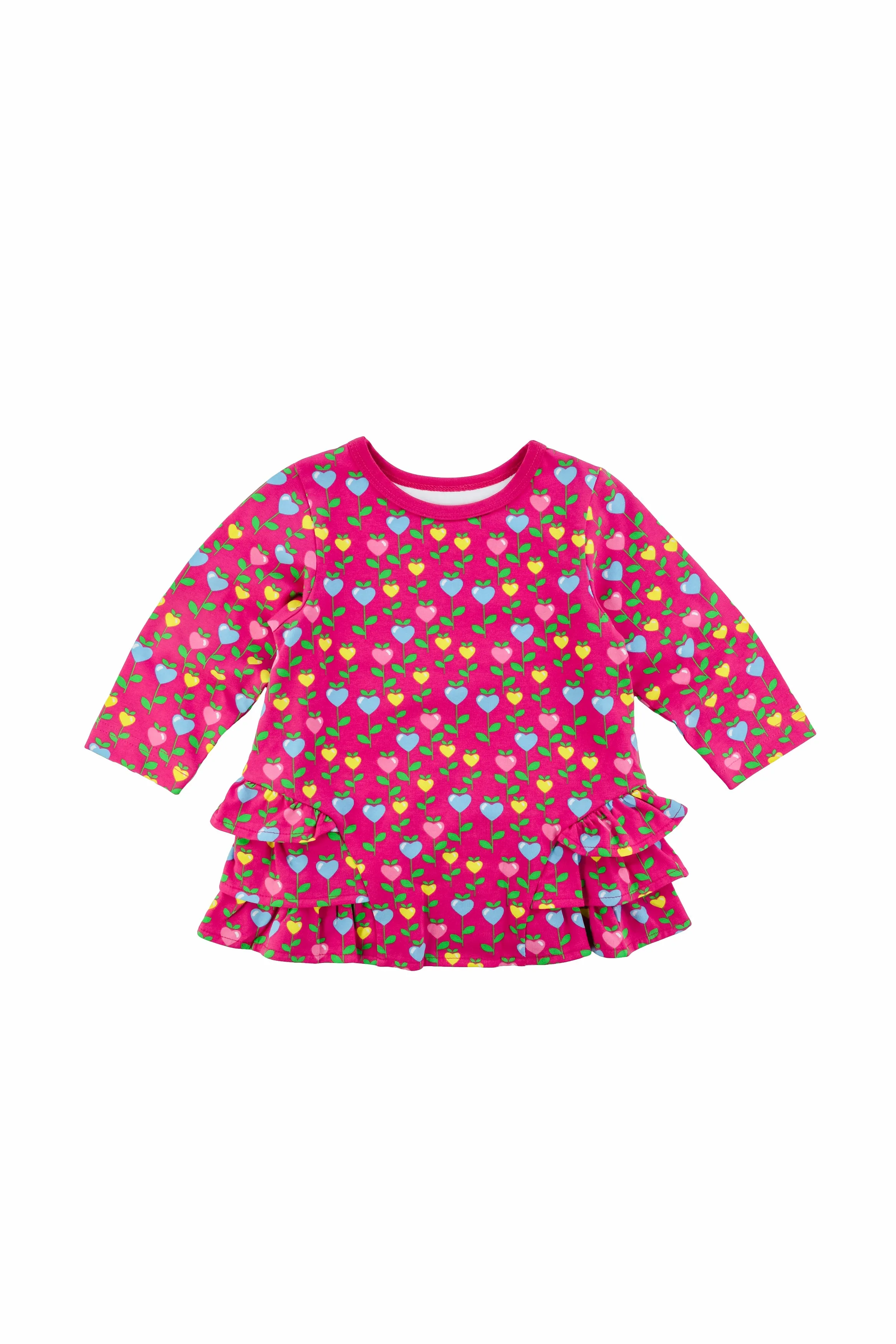 Candy Hearts Flower Print Knit Tunic