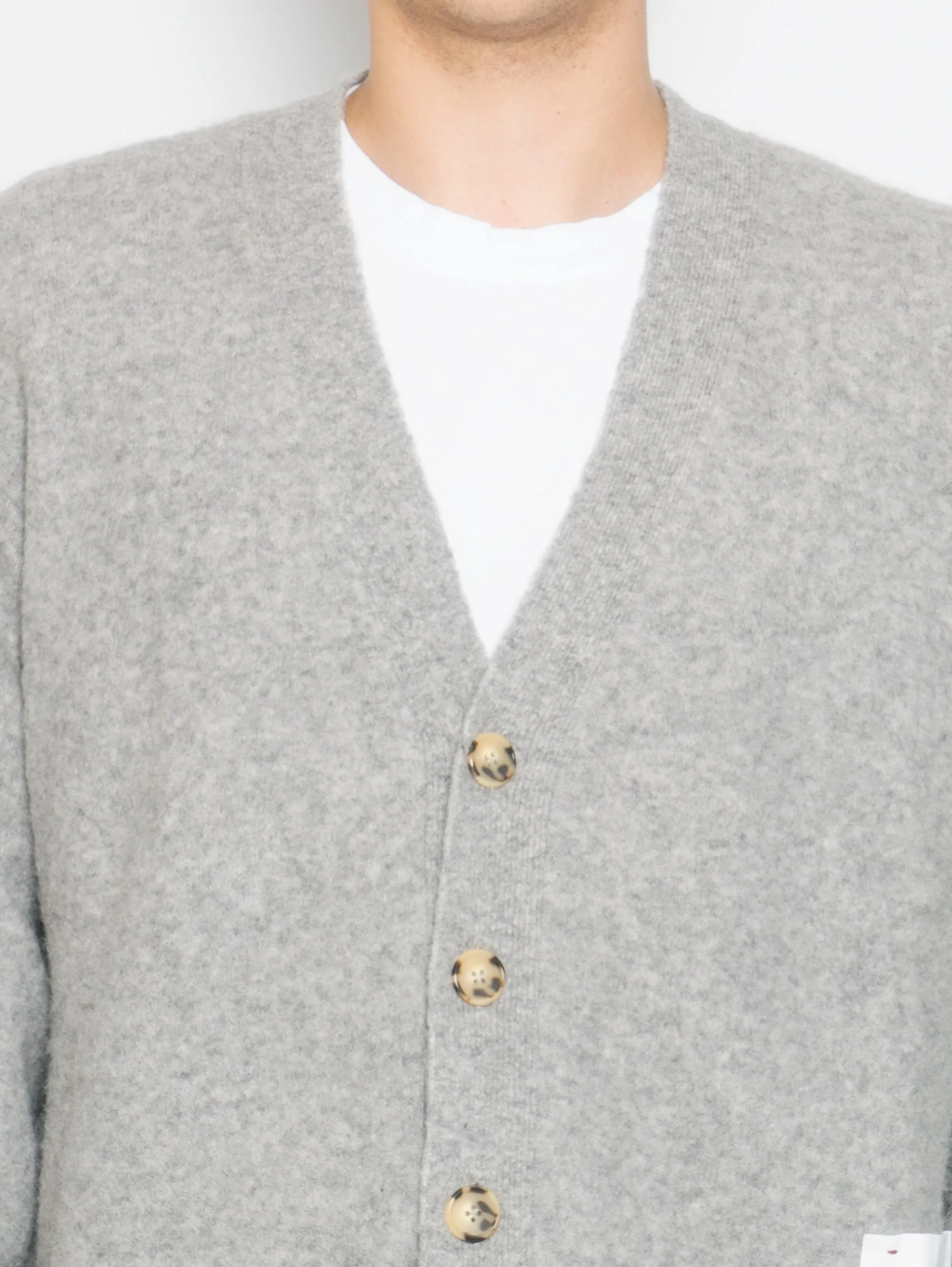 Cardigan con Scollo a V Grigio
