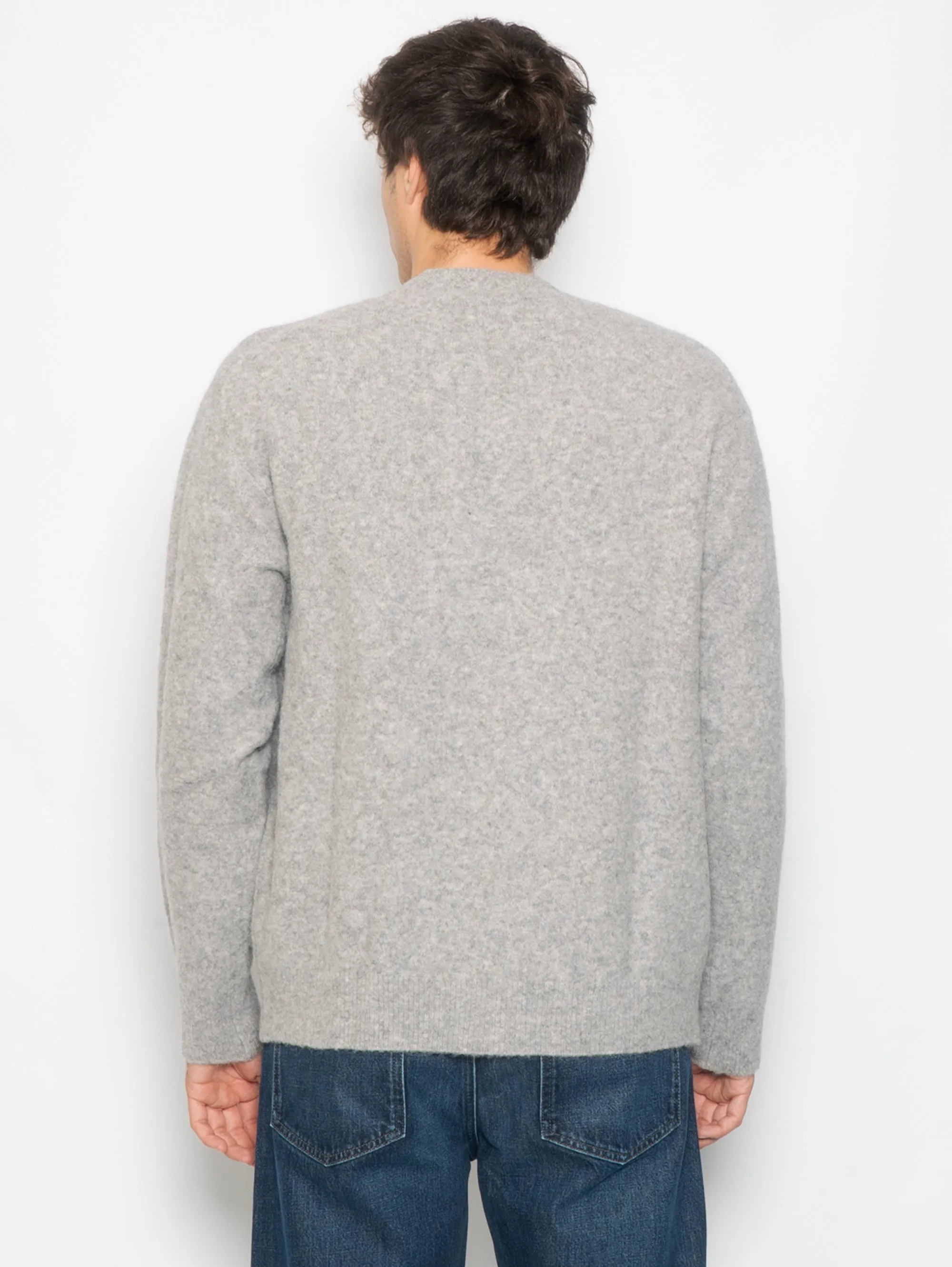 Cardigan con Scollo a V Grigio