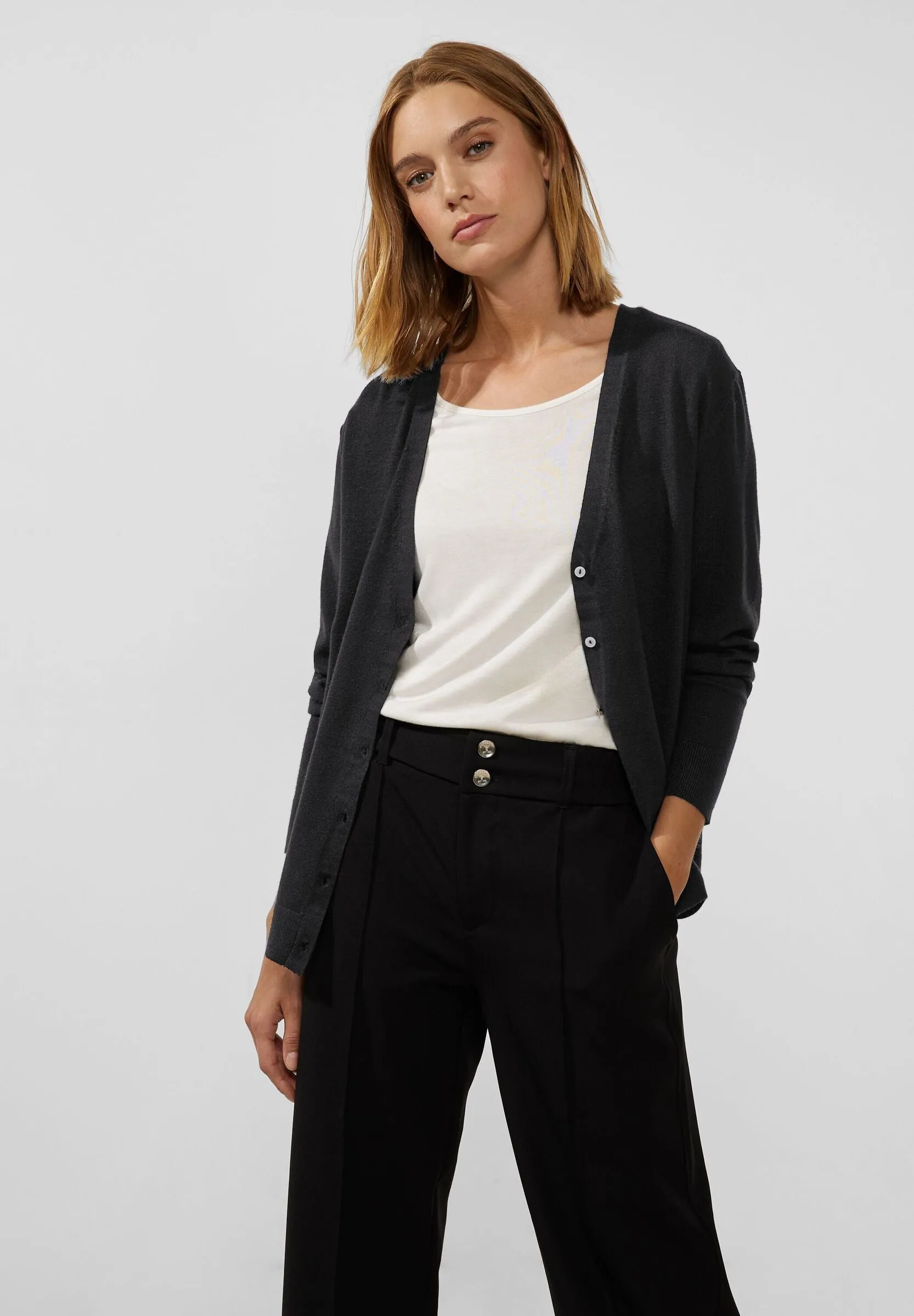 Cardigan mit V-Ausschnitt
