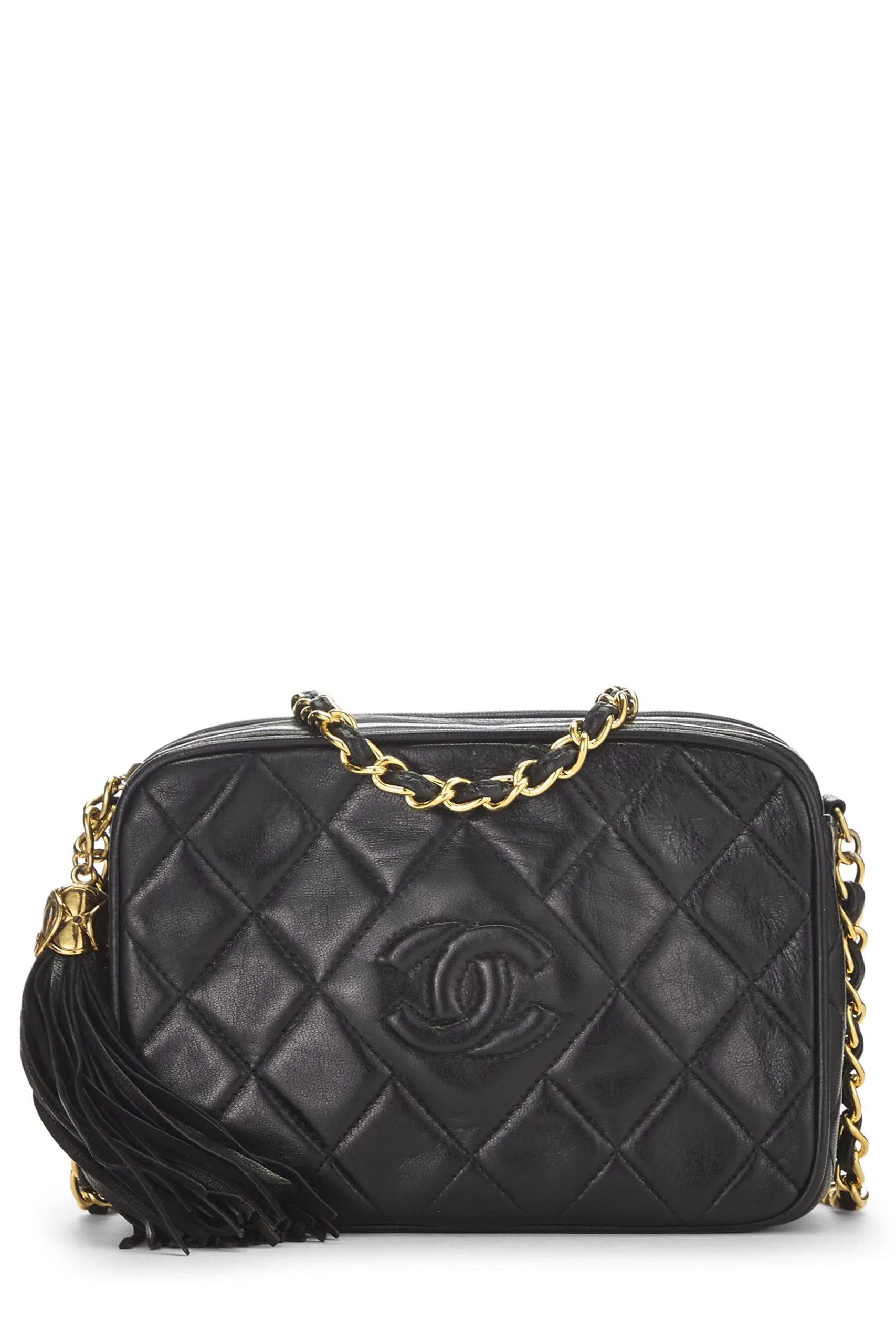 Chanel,  Black Lambskin 'CC' Camera Bag Mini, Black