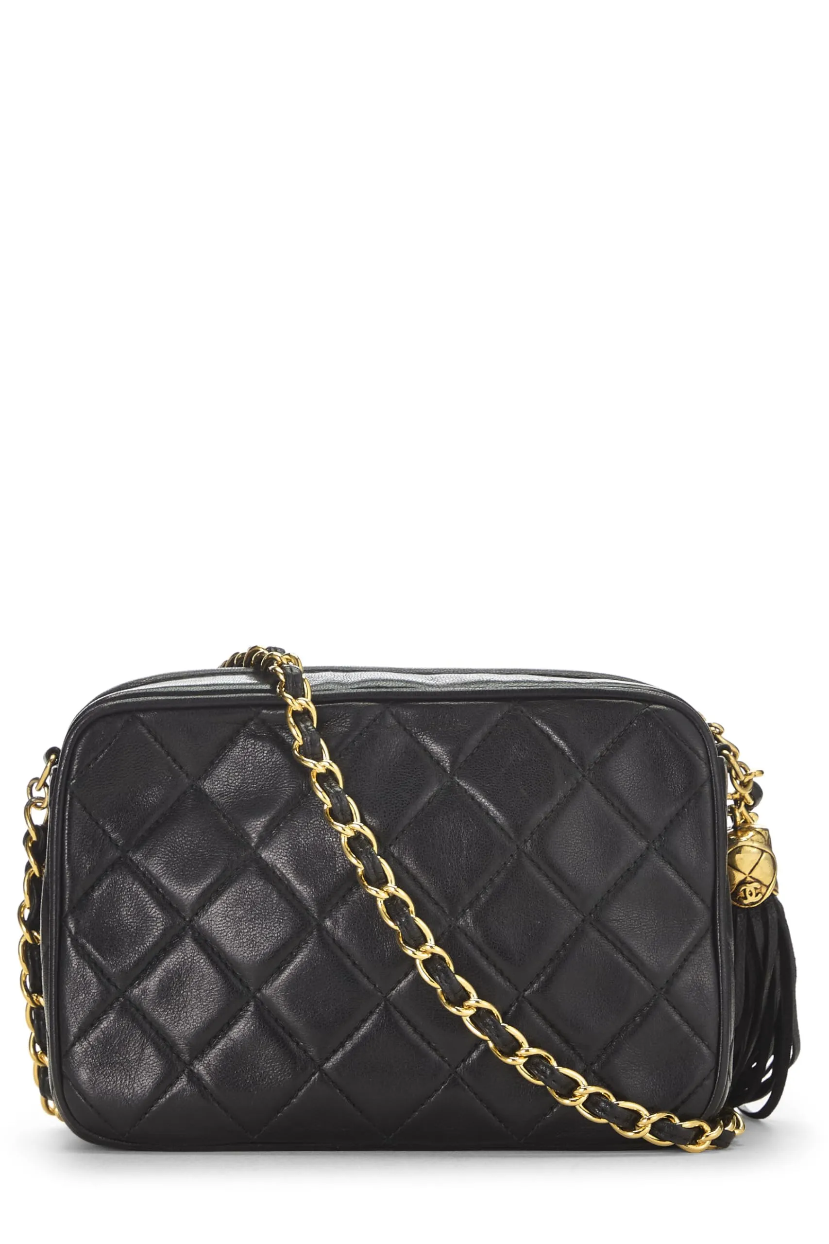 Chanel,  Black Lambskin 'CC' Camera Bag Mini, Black