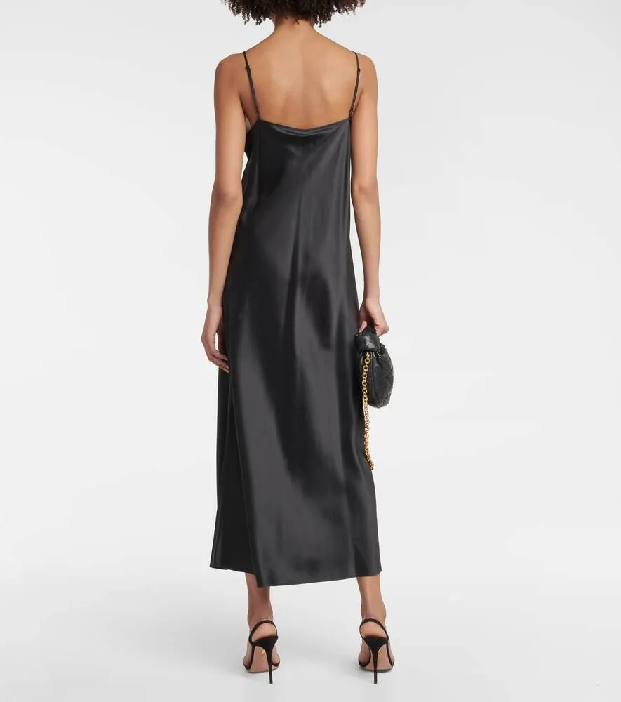 Clea silk satin slip dress JOSEPH, black
