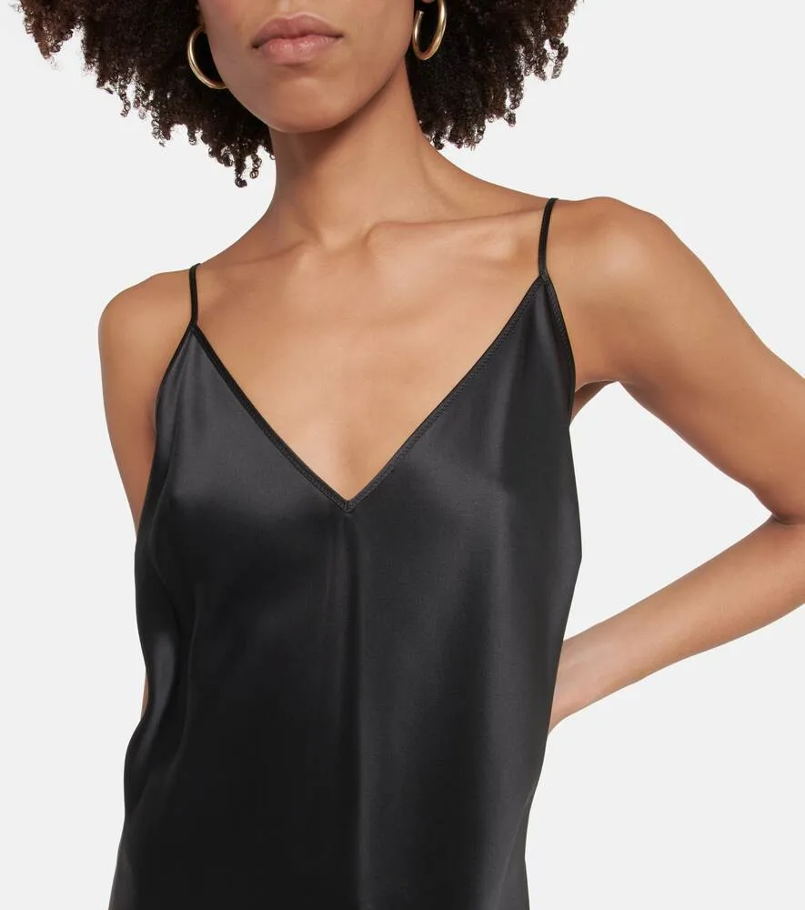 Clea silk satin slip dress JOSEPH, black