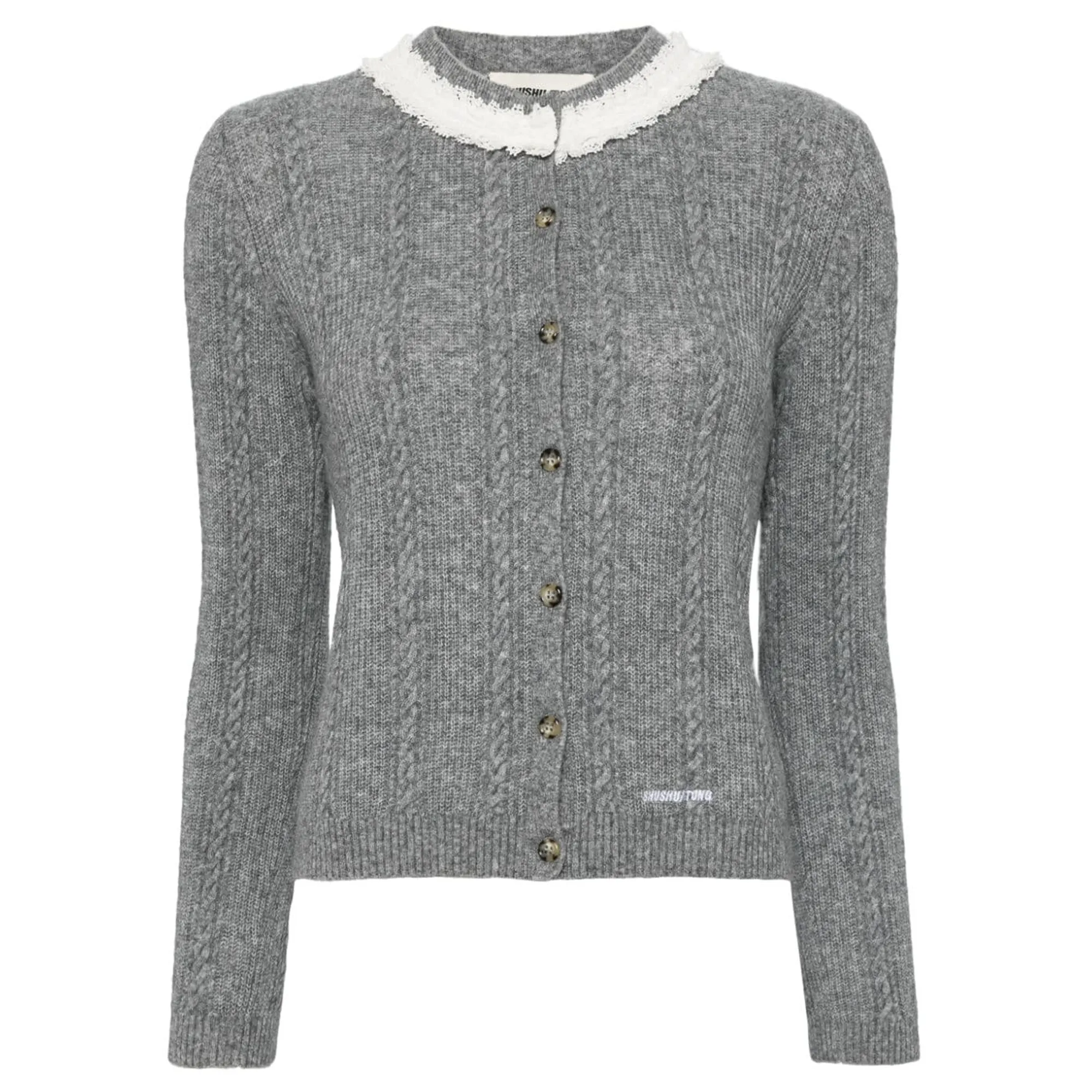 Collar Embellished Cardigan