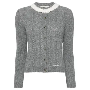 Collar Embellished Cardigan