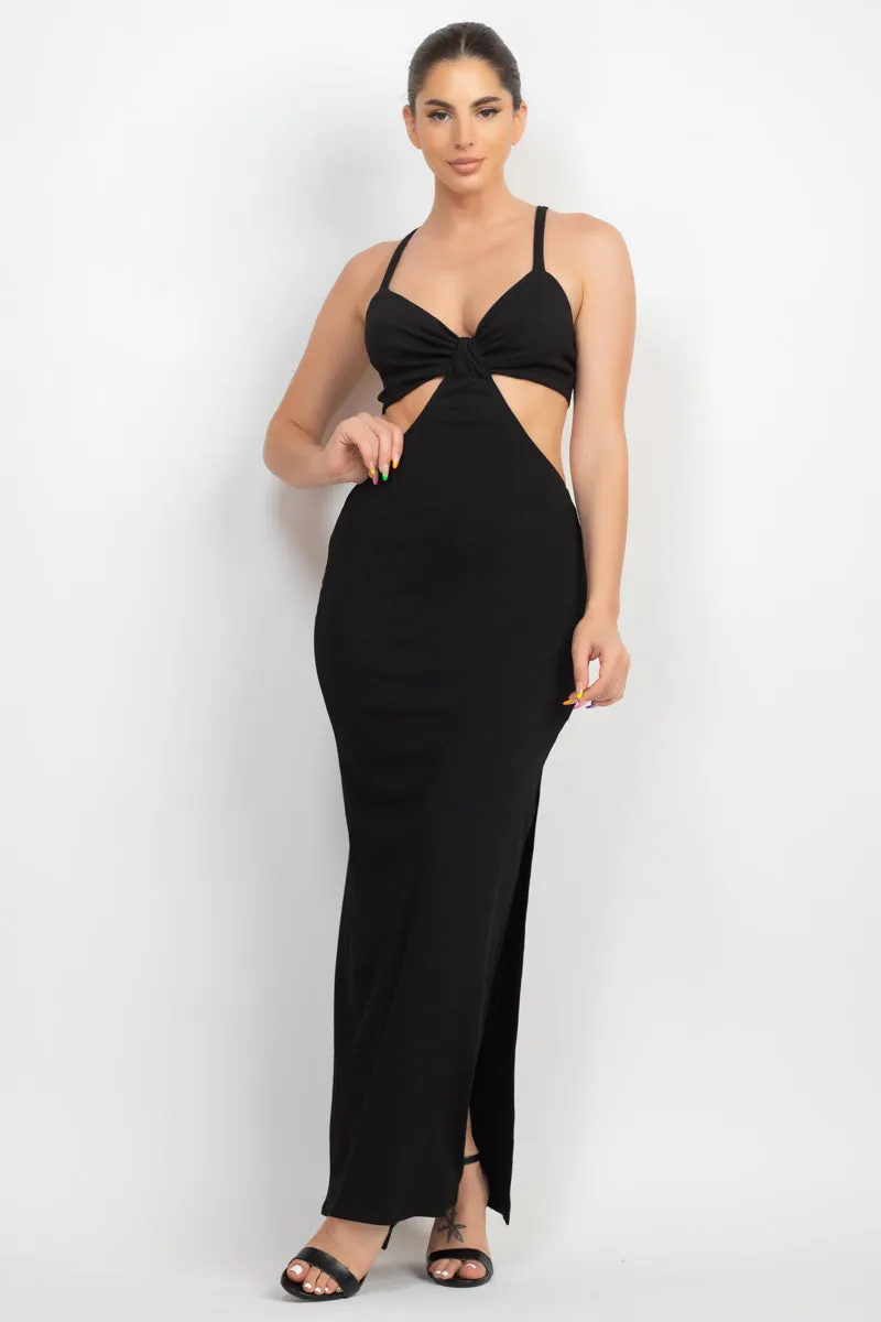 Cutouts Side Slit Maxi Dress (6 Colors)