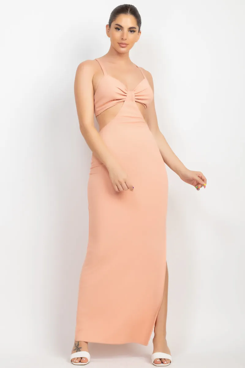 Cutouts Side Slit Maxi Dress (6 Colors)