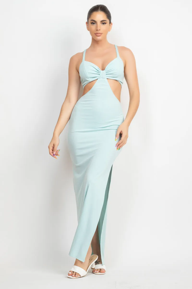 Cutouts Side Slit Maxi Dress (6 Colors)