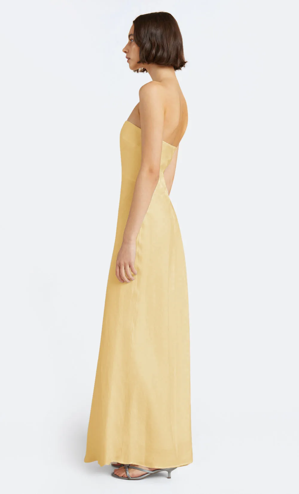 CYNTHIA STRAPLESS MAXI DRESS - STRAW
