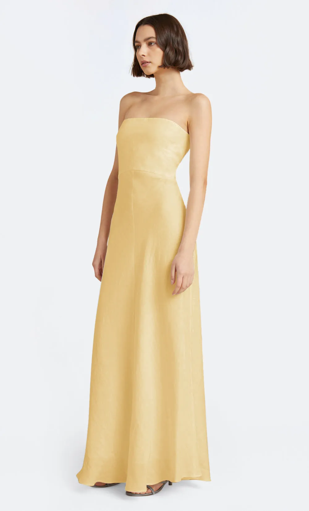 CYNTHIA STRAPLESS MAXI DRESS - STRAW