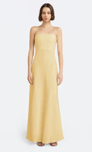 CYNTHIA STRAPLESS MAXI DRESS - STRAW