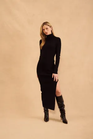 DEXTER MIDI DRESS - CAVIAR