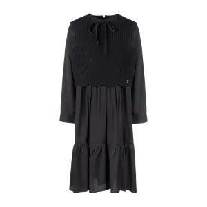 dress knit vest - black