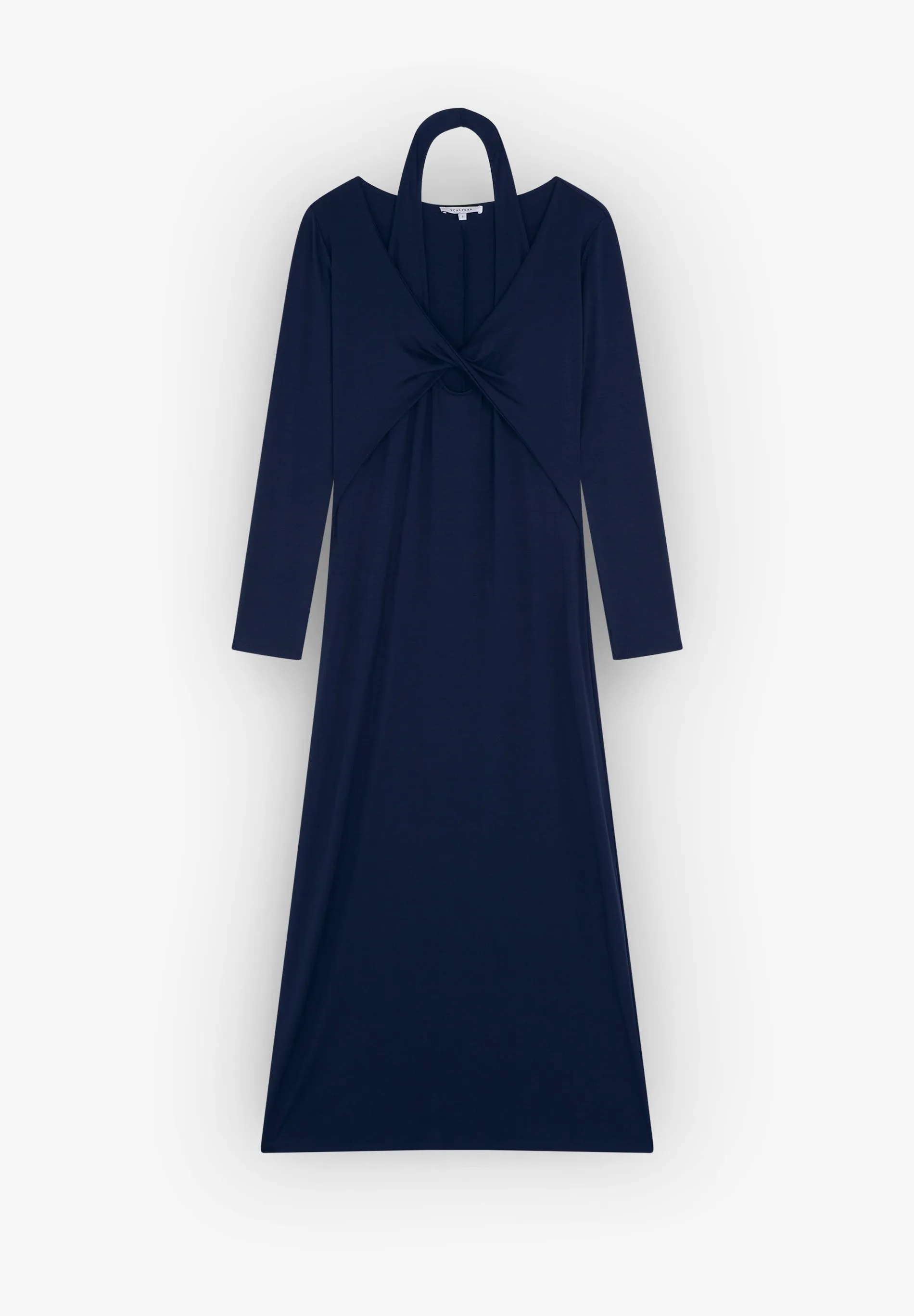 DRESS WITH STRAPS ON THE NECKLINE