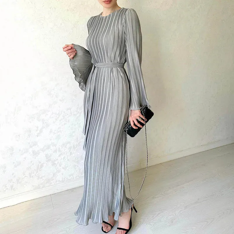 DressBetty - 2024 Sexy Spring O-neck Party Maxi Flare Femme Bodycon Dress