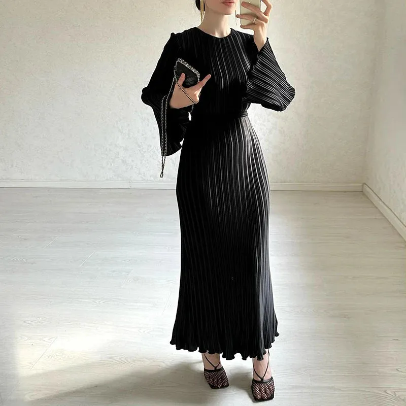 DressBetty - 2024 Sexy Spring O-neck Party Maxi Flare Femme Bodycon Dress